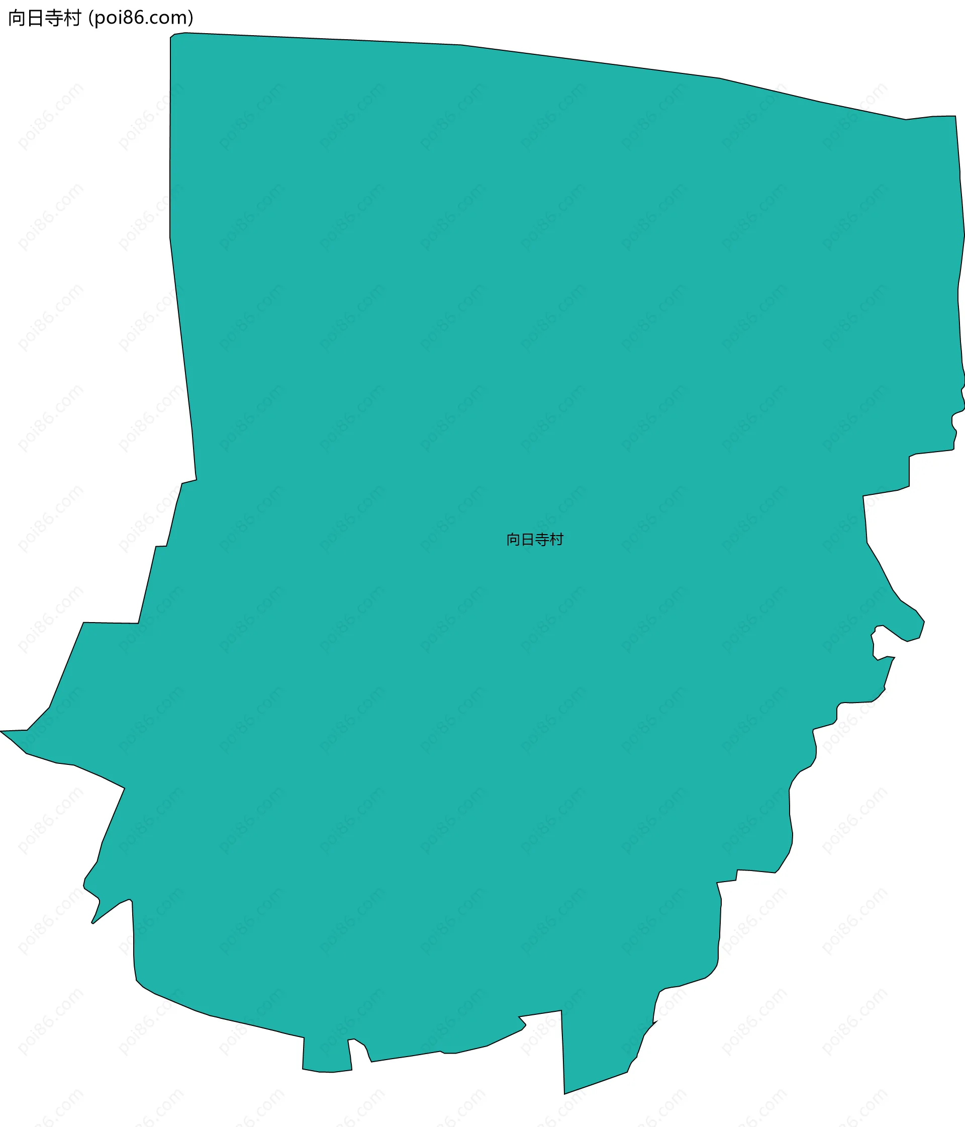 向日寺村边界地图