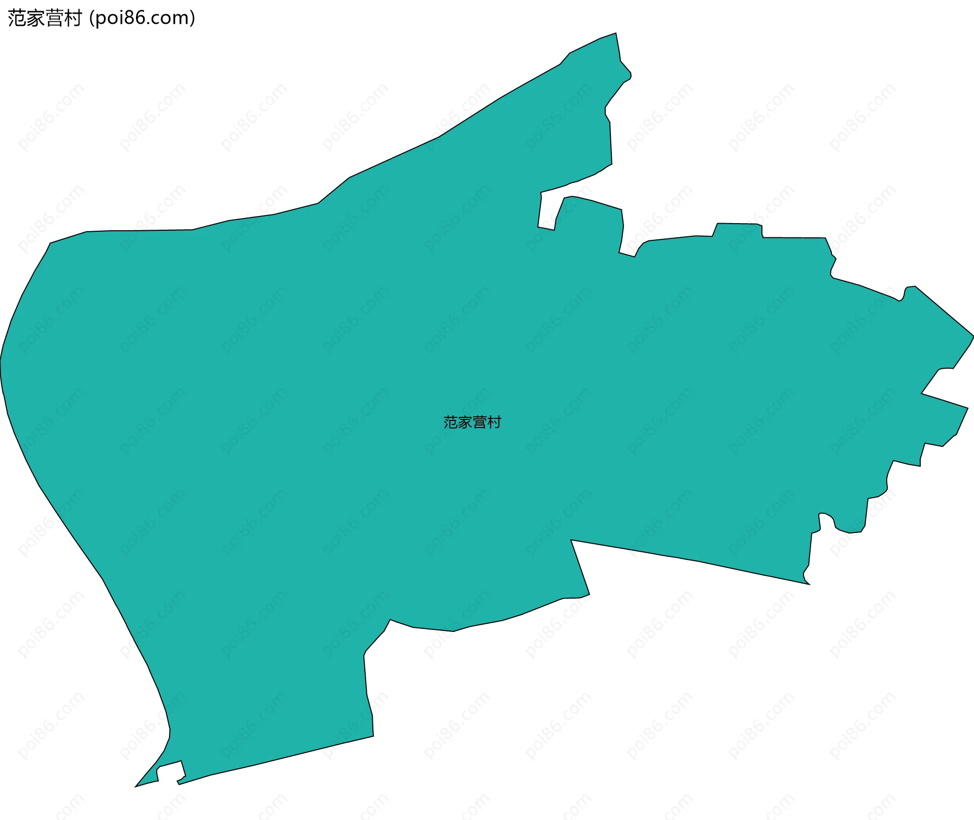 范家营村边界地图