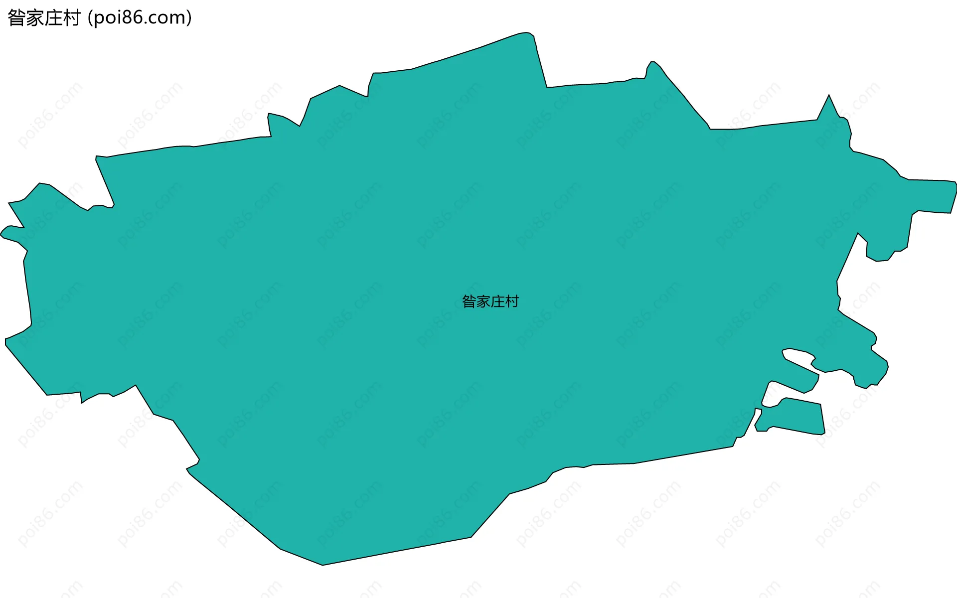 昝家庄村边界地图