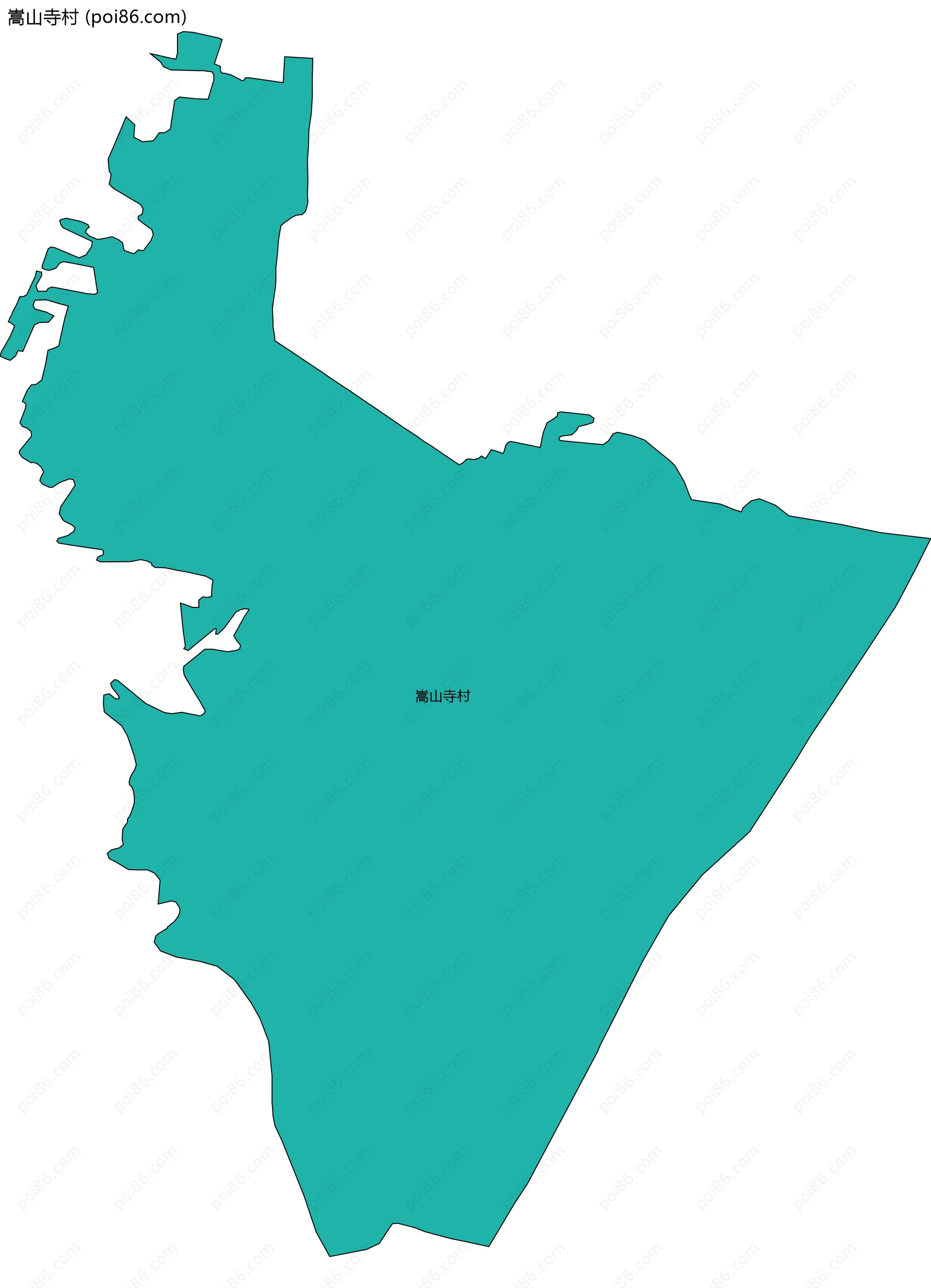 嵩山寺村边界地图