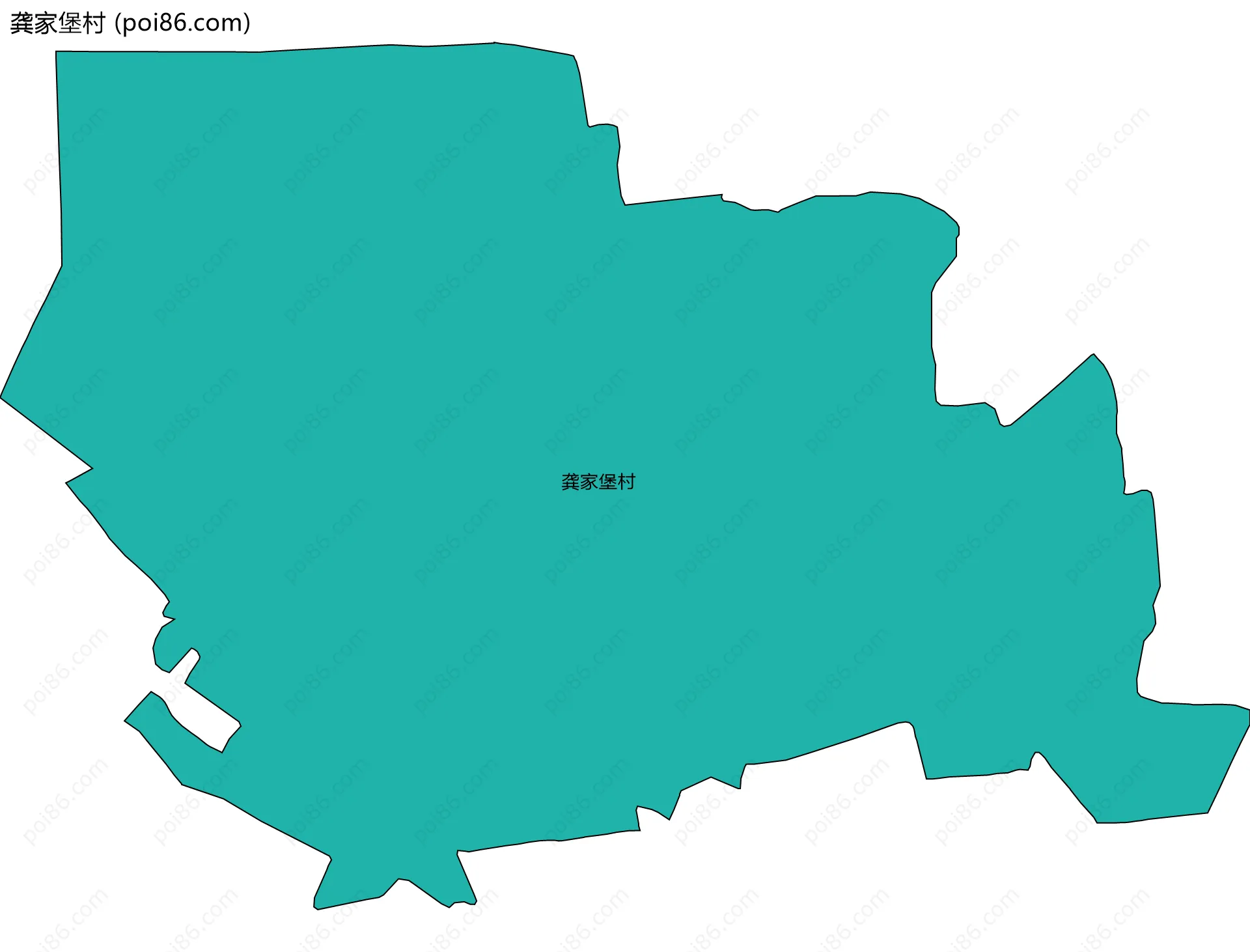 龚家堡村边界地图