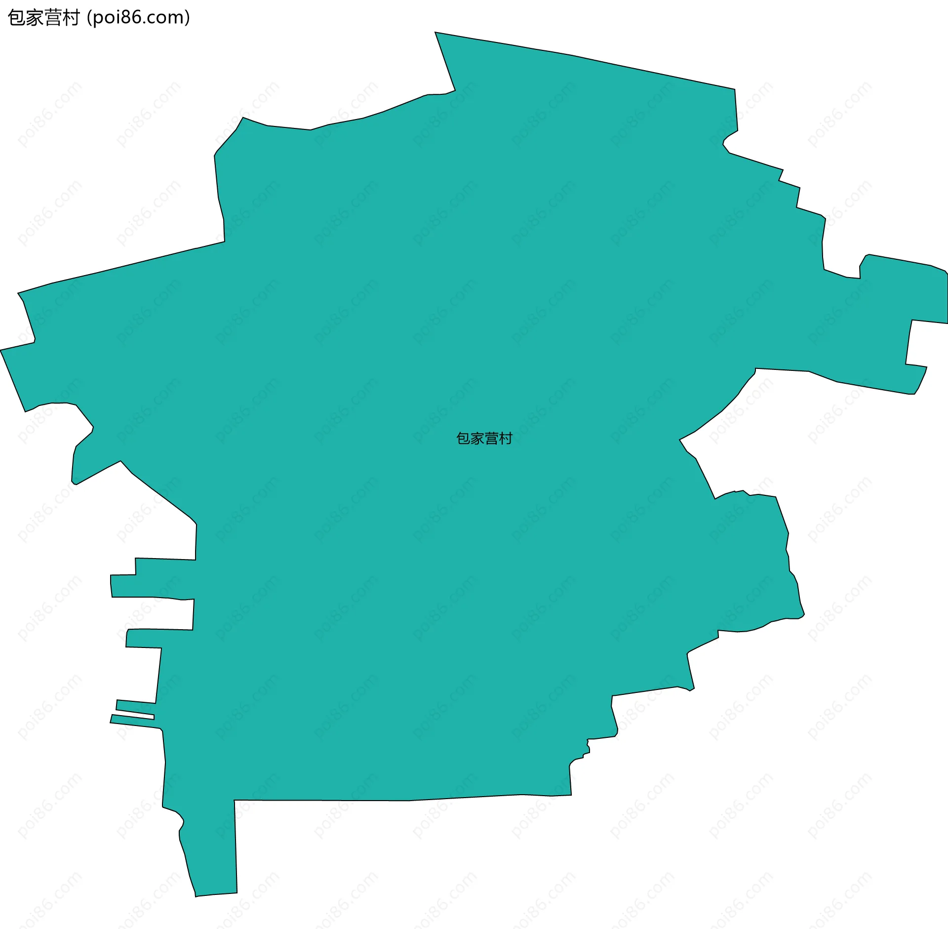 包家营村边界地图