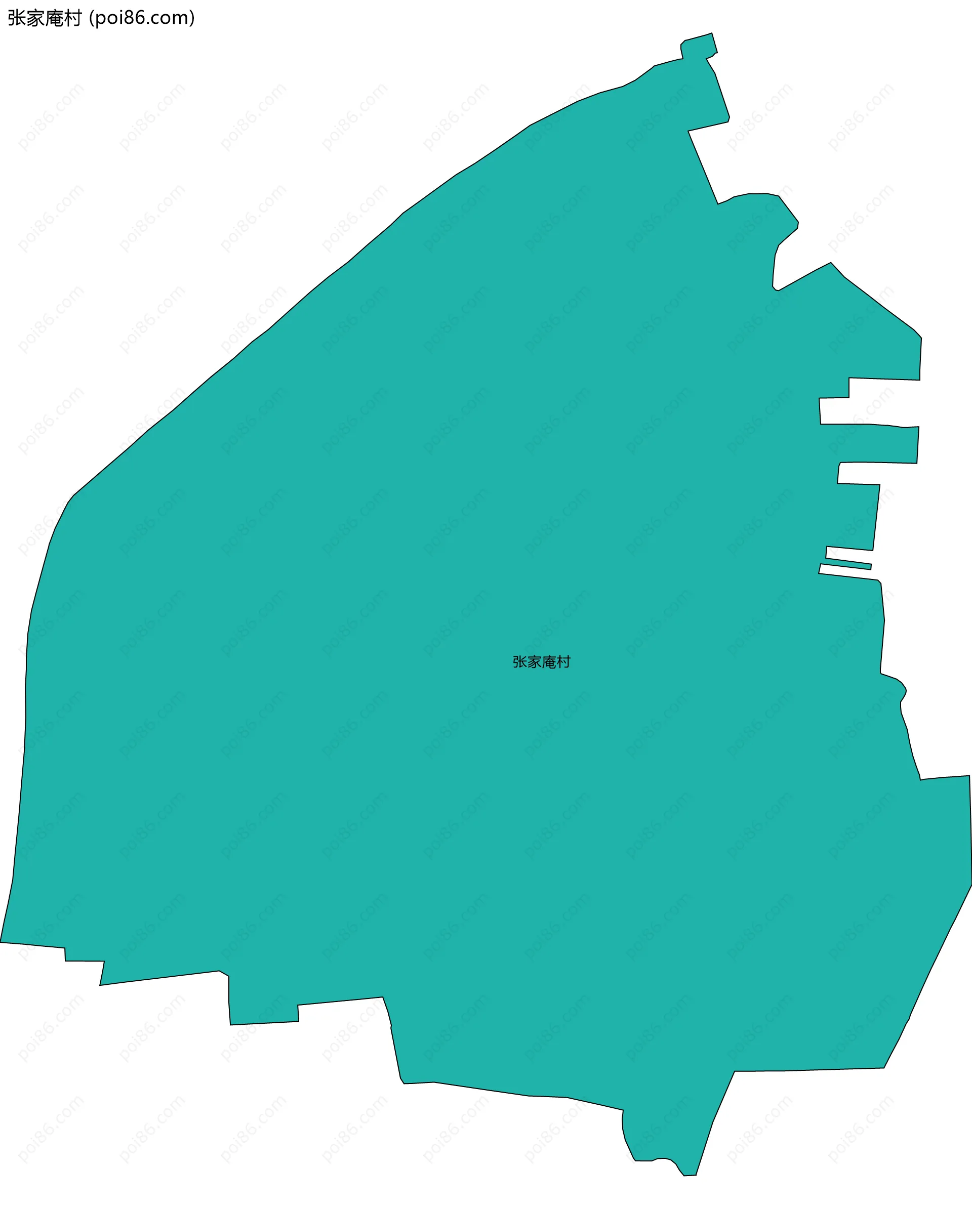 张家庵村边界地图