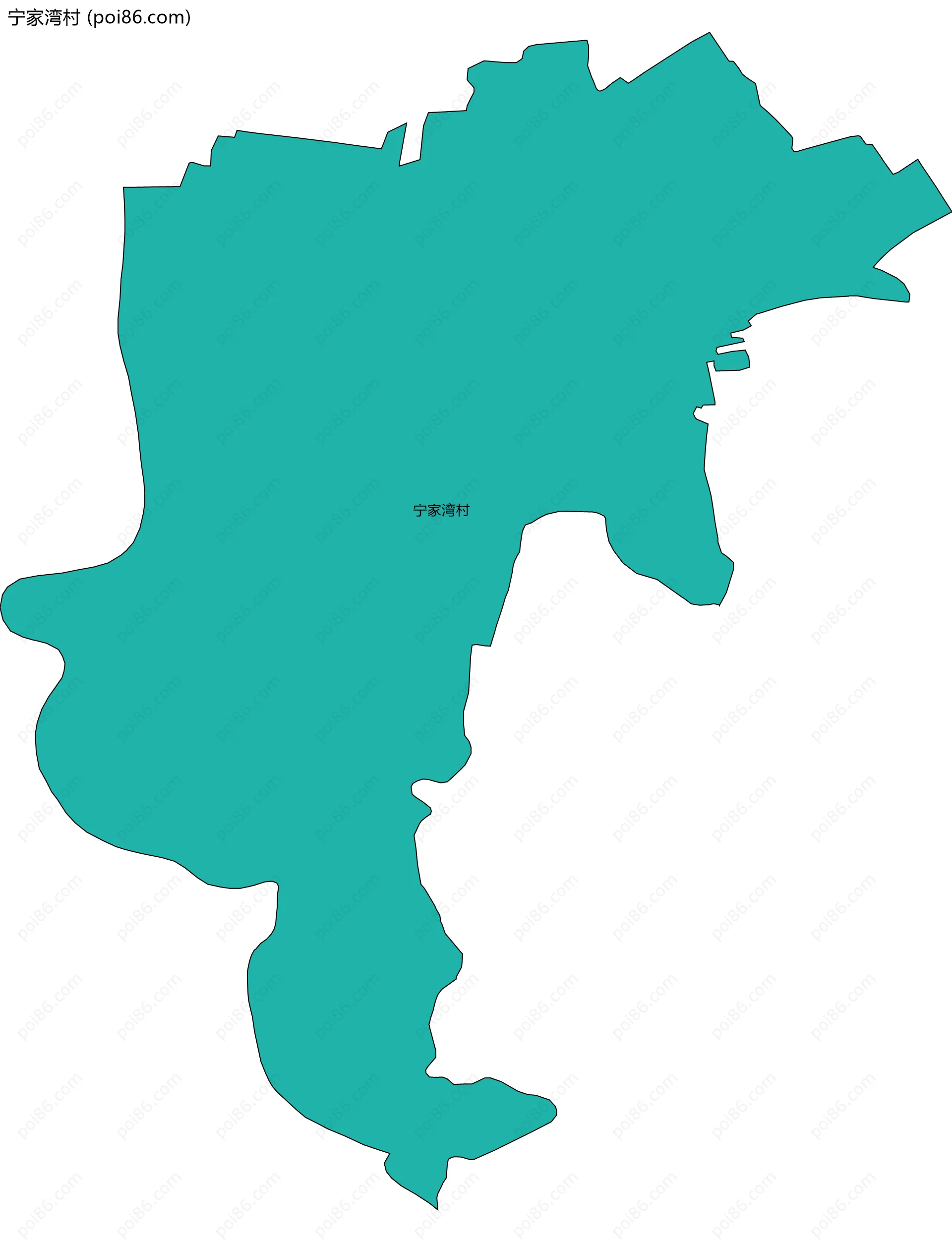 宁家湾村边界地图