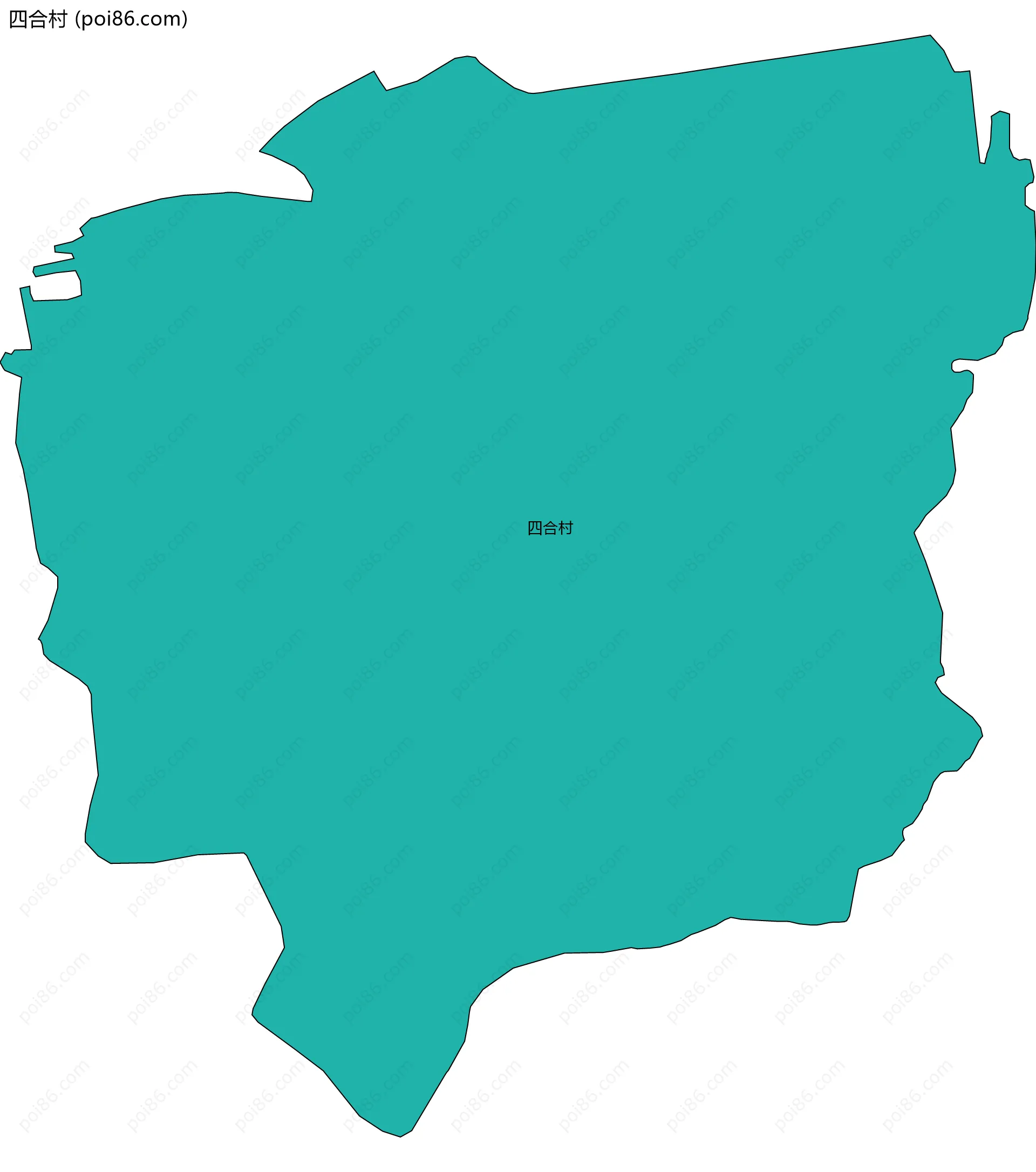 四合村边界地图