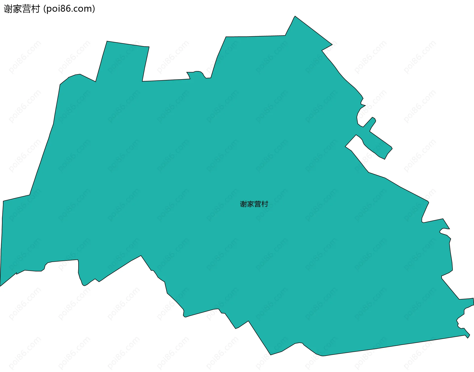 谢家营村边界地图