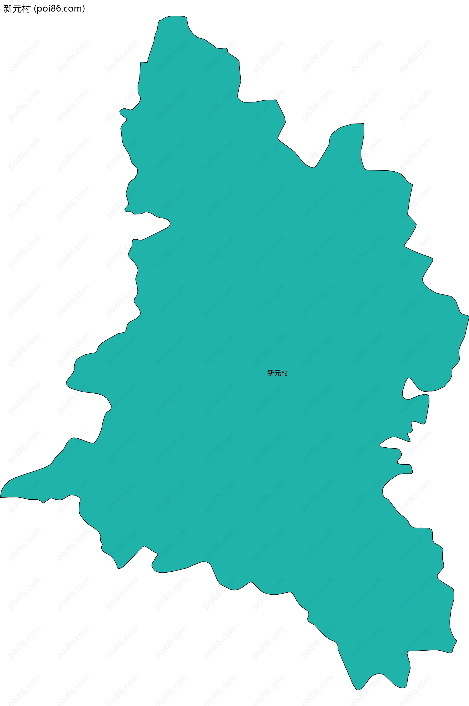 新元村边界地图