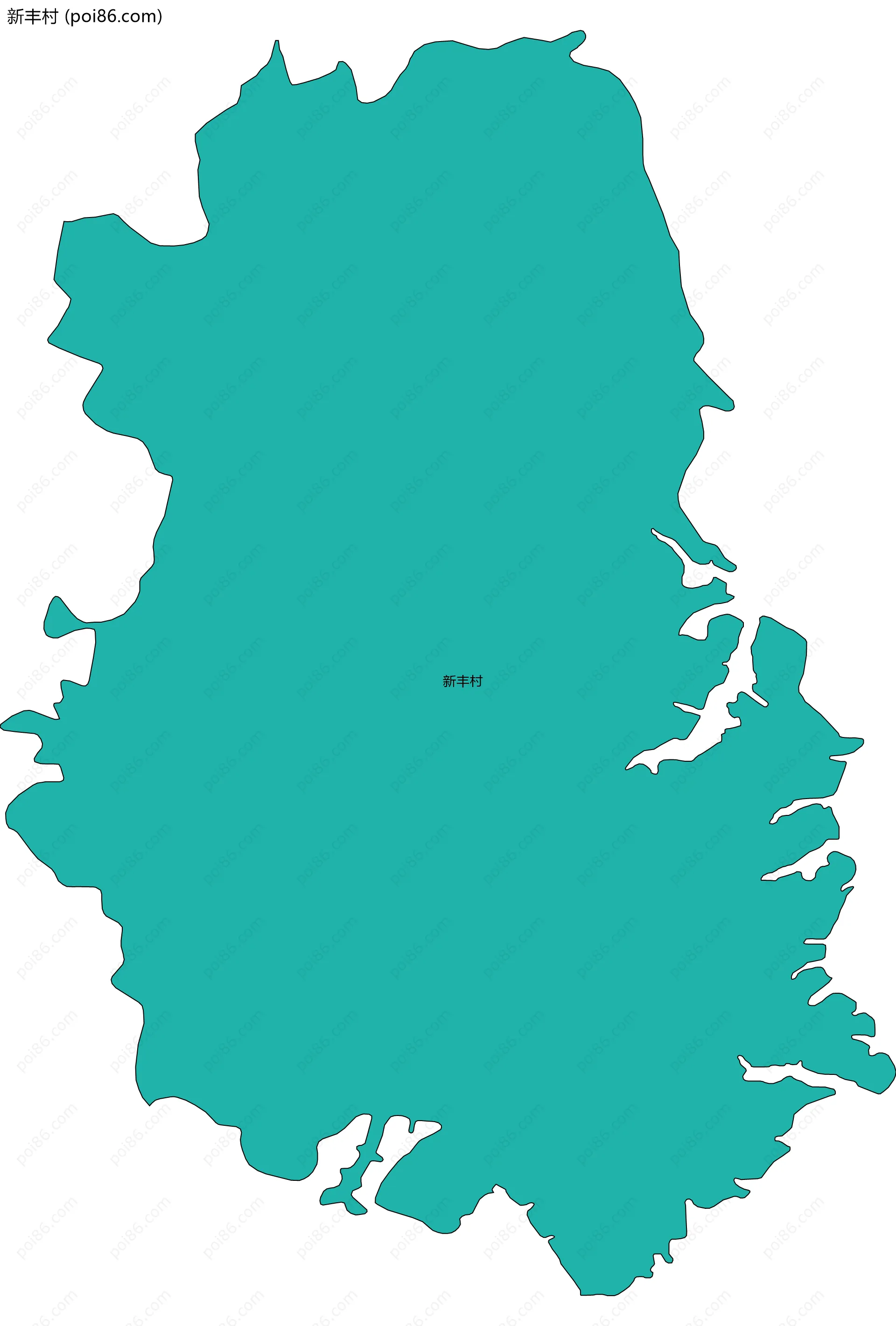 新丰村边界地图