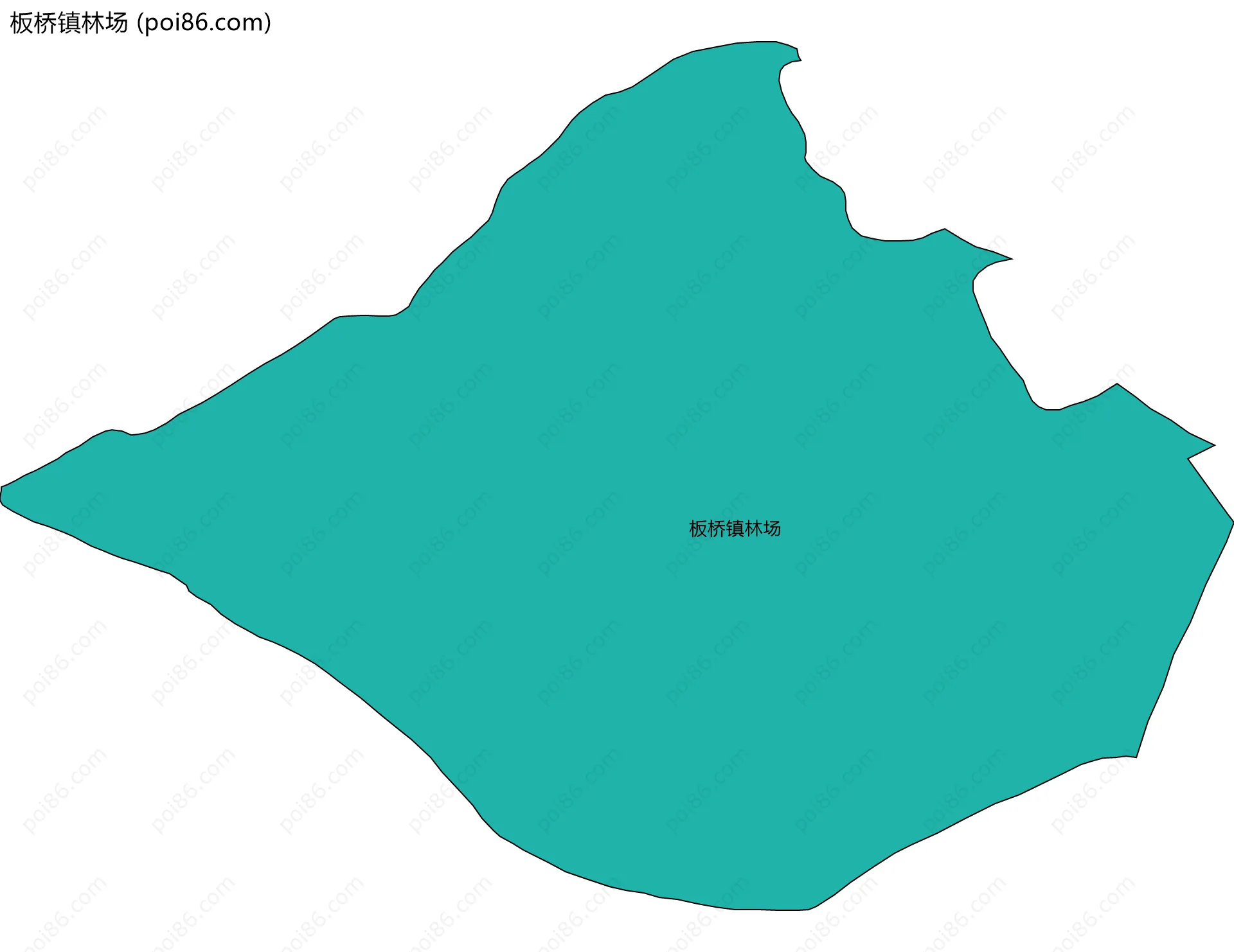 板桥镇林场边界地图(五级行政区划)