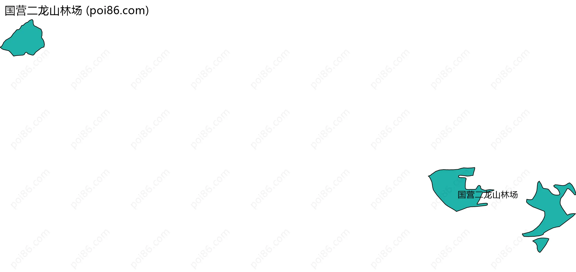 国营二龙山林场边界地图