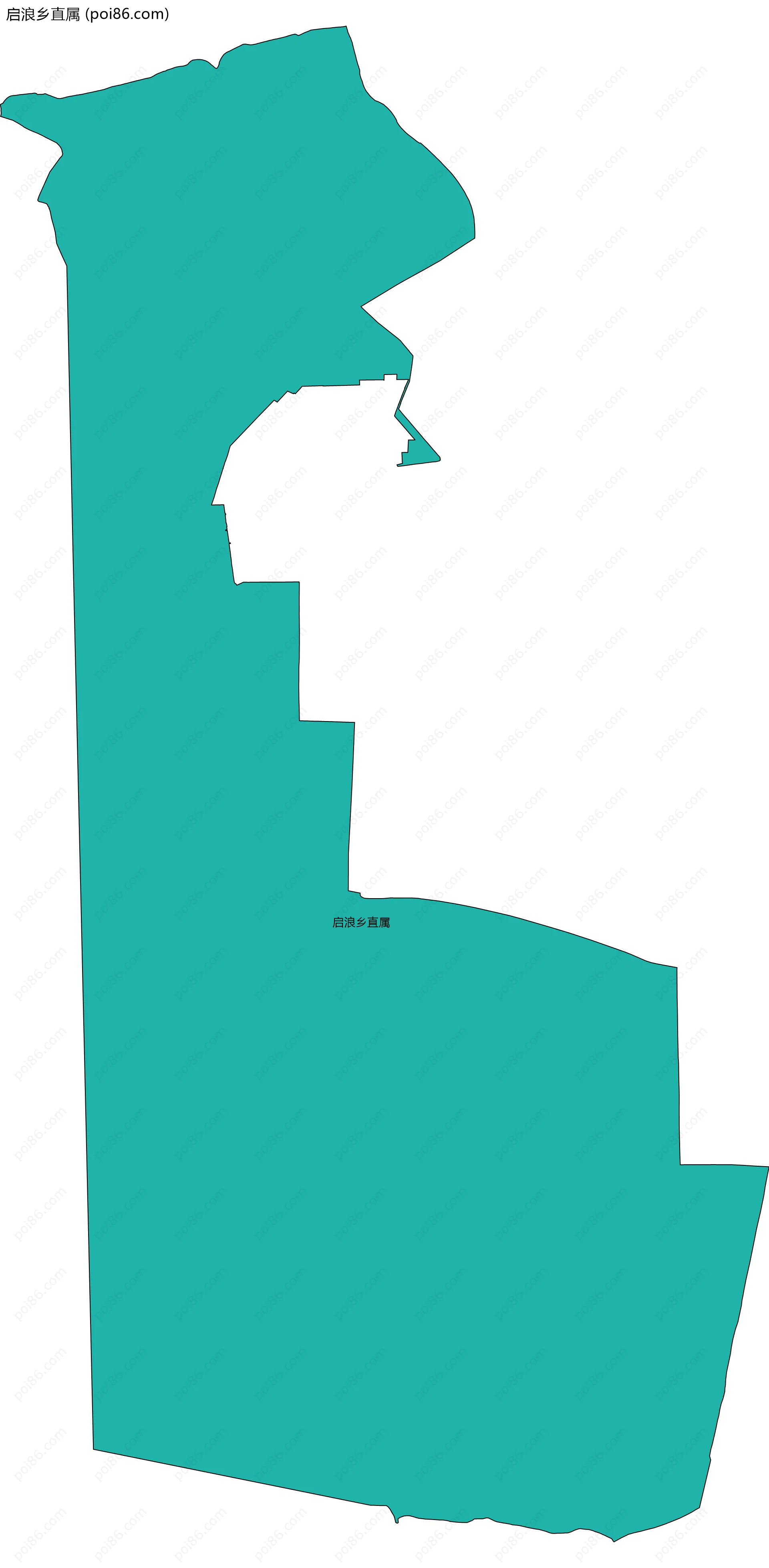 启浪乡直属边界地图