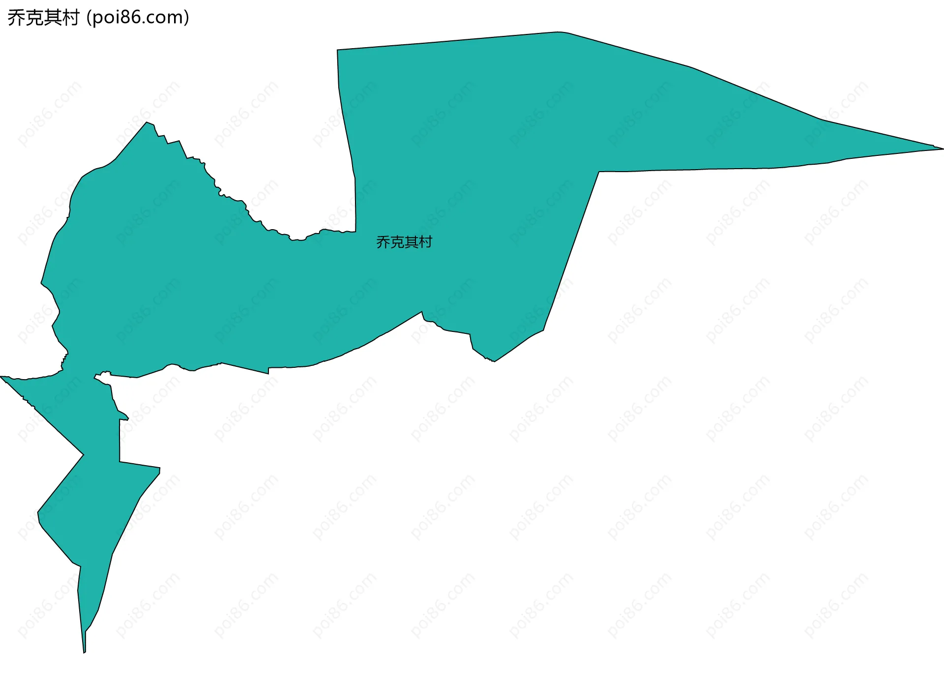 乔克其村边界地图