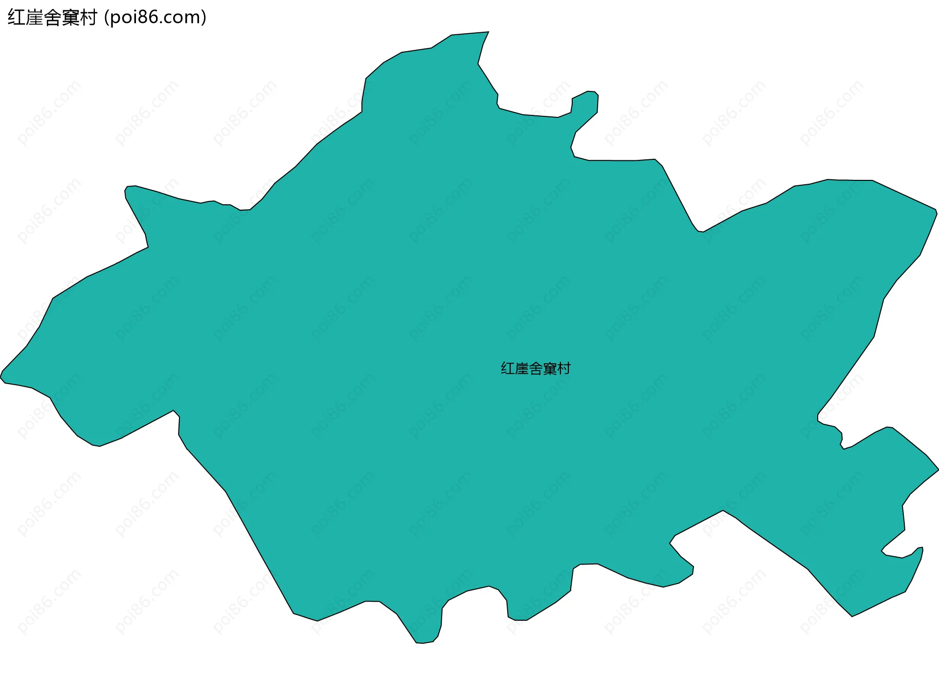 红崖舍窠村边界地图
