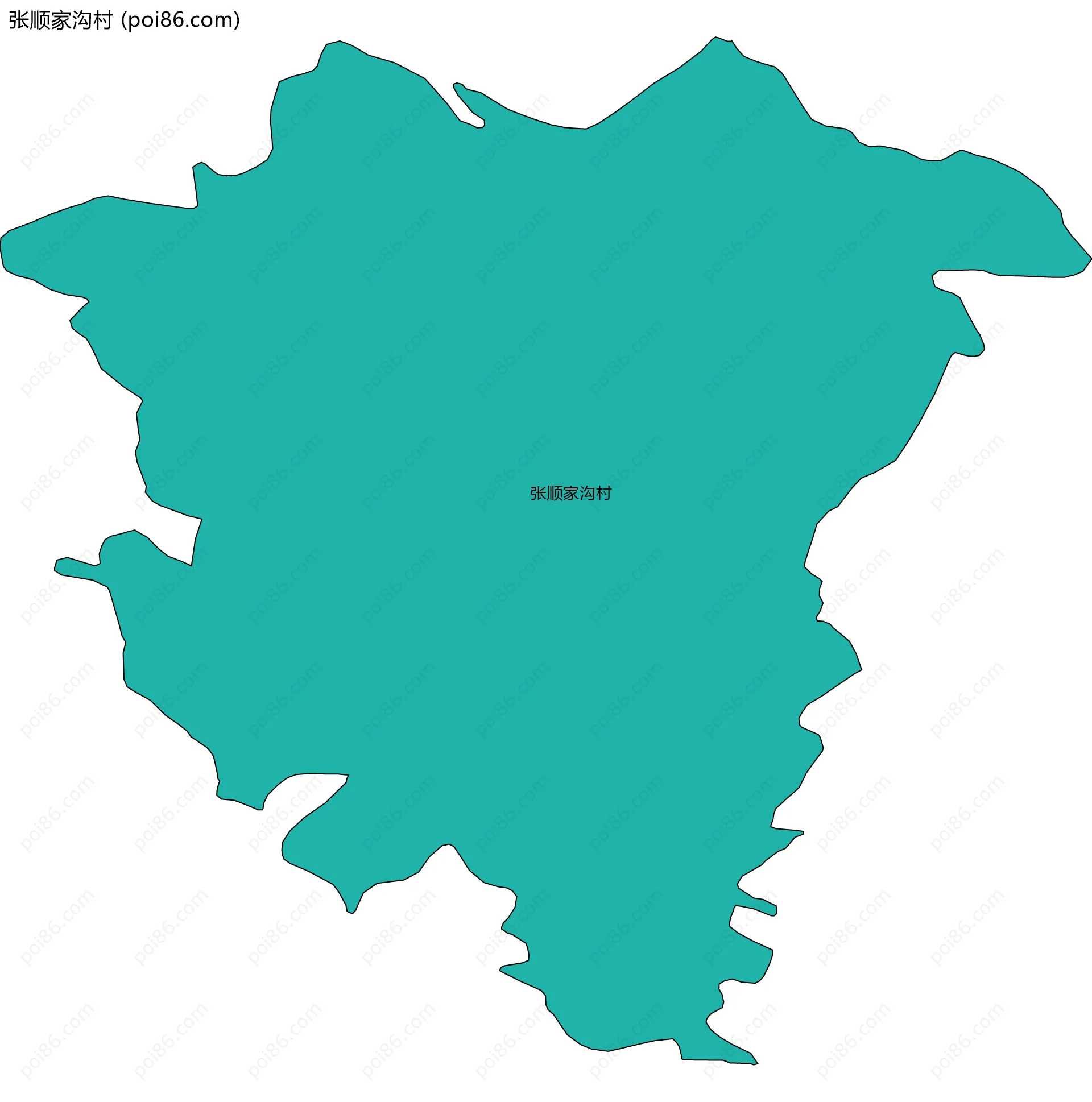 张顺家沟村边界地图