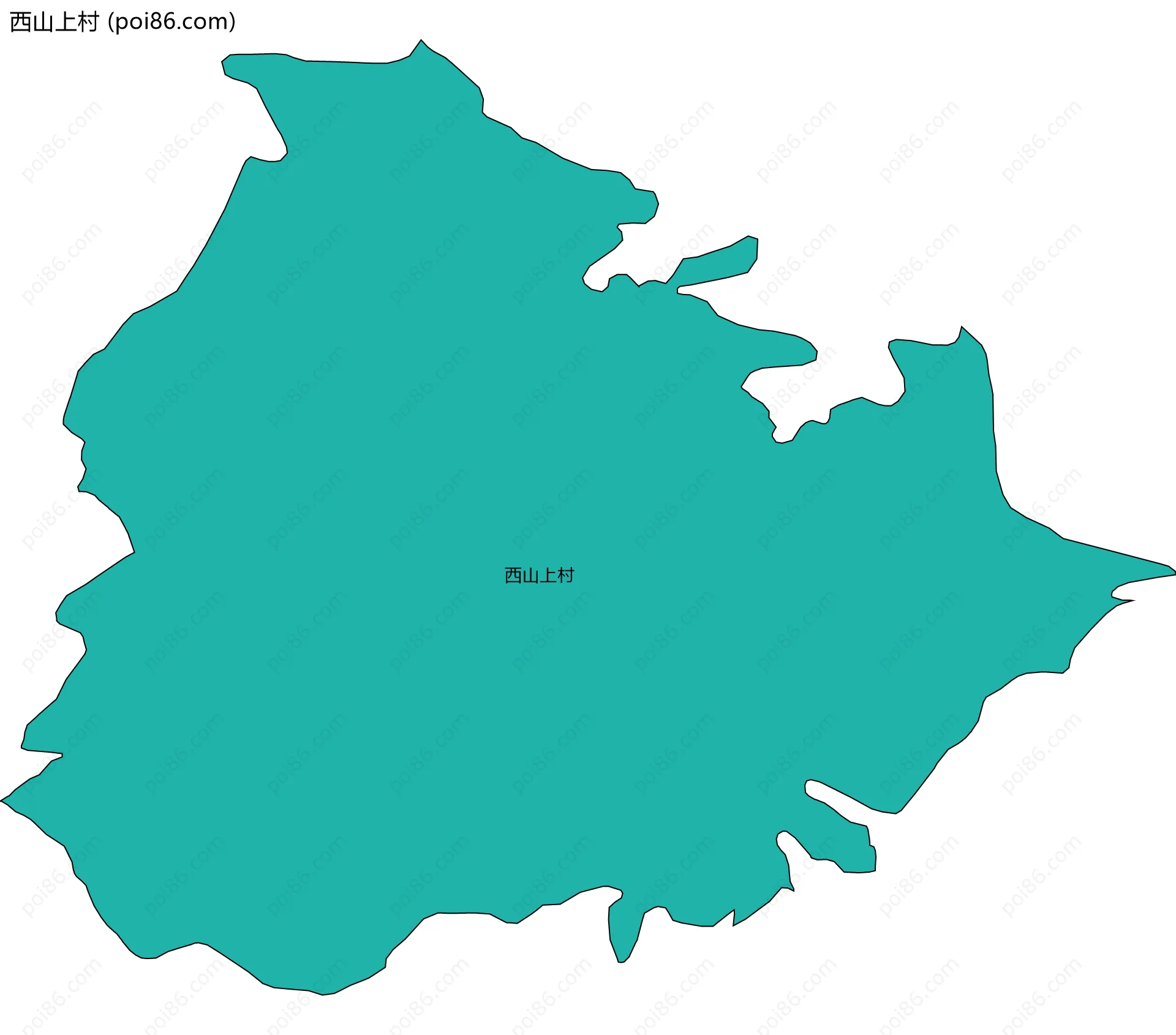 西山上村边界地图