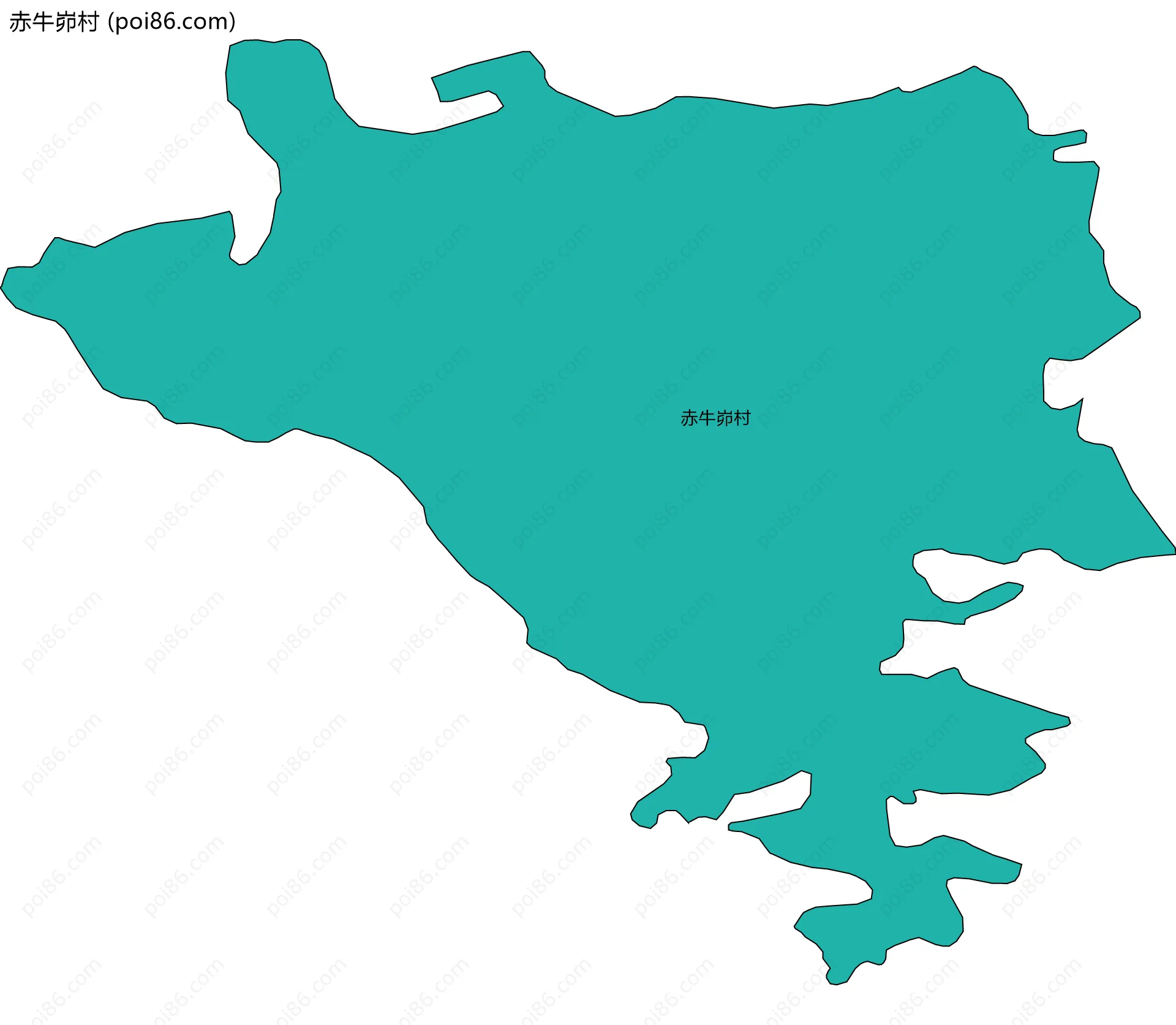 赤牛峁村边界地图