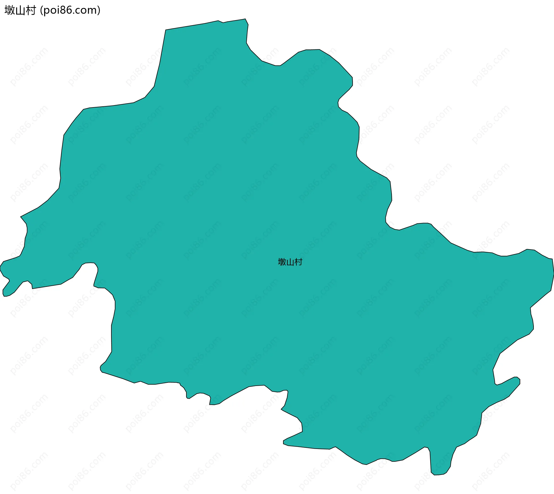 墩山村边界地图