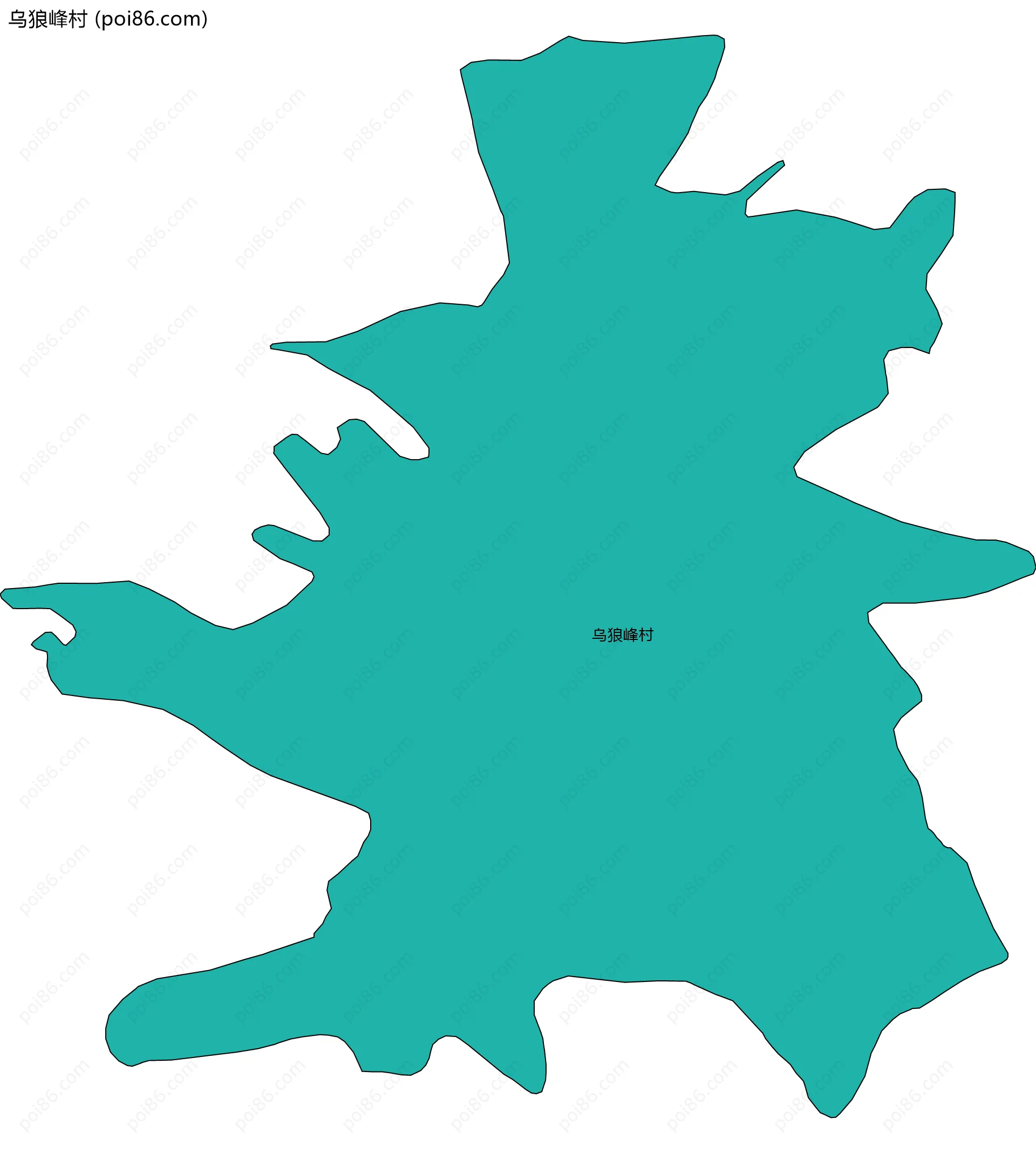 乌狼峰村边界地图