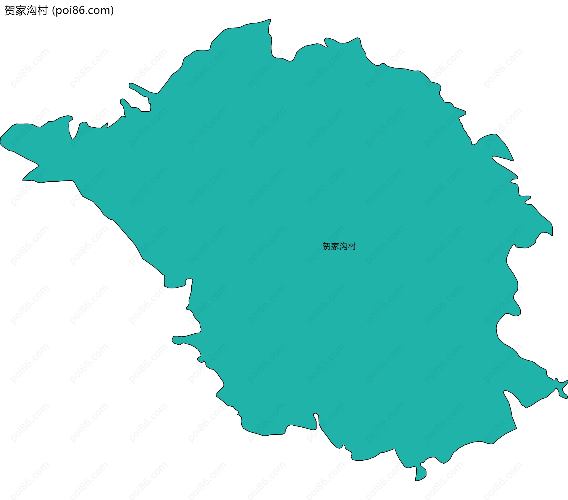 贺家沟村边界地图