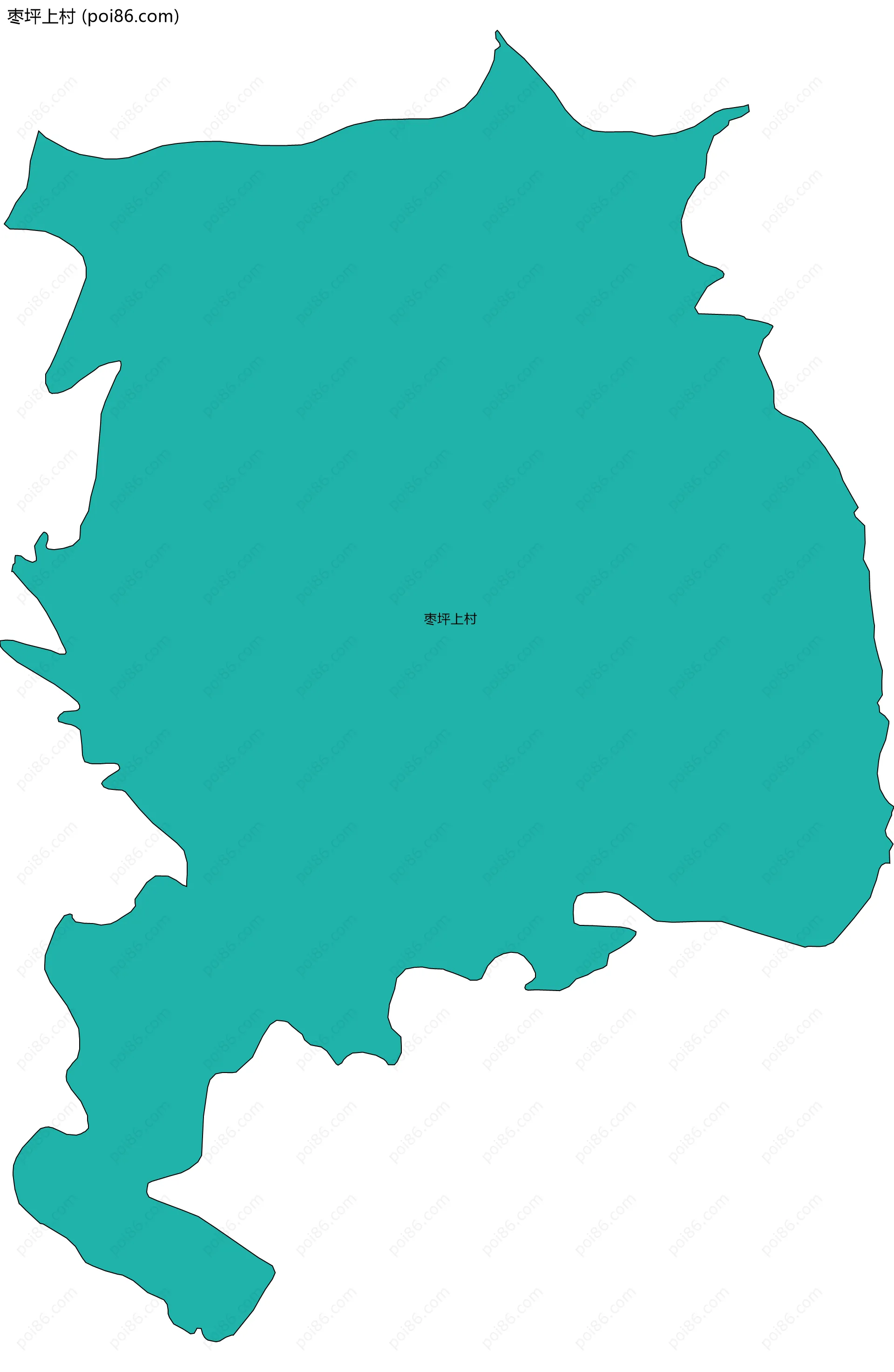 枣坪上村边界地图