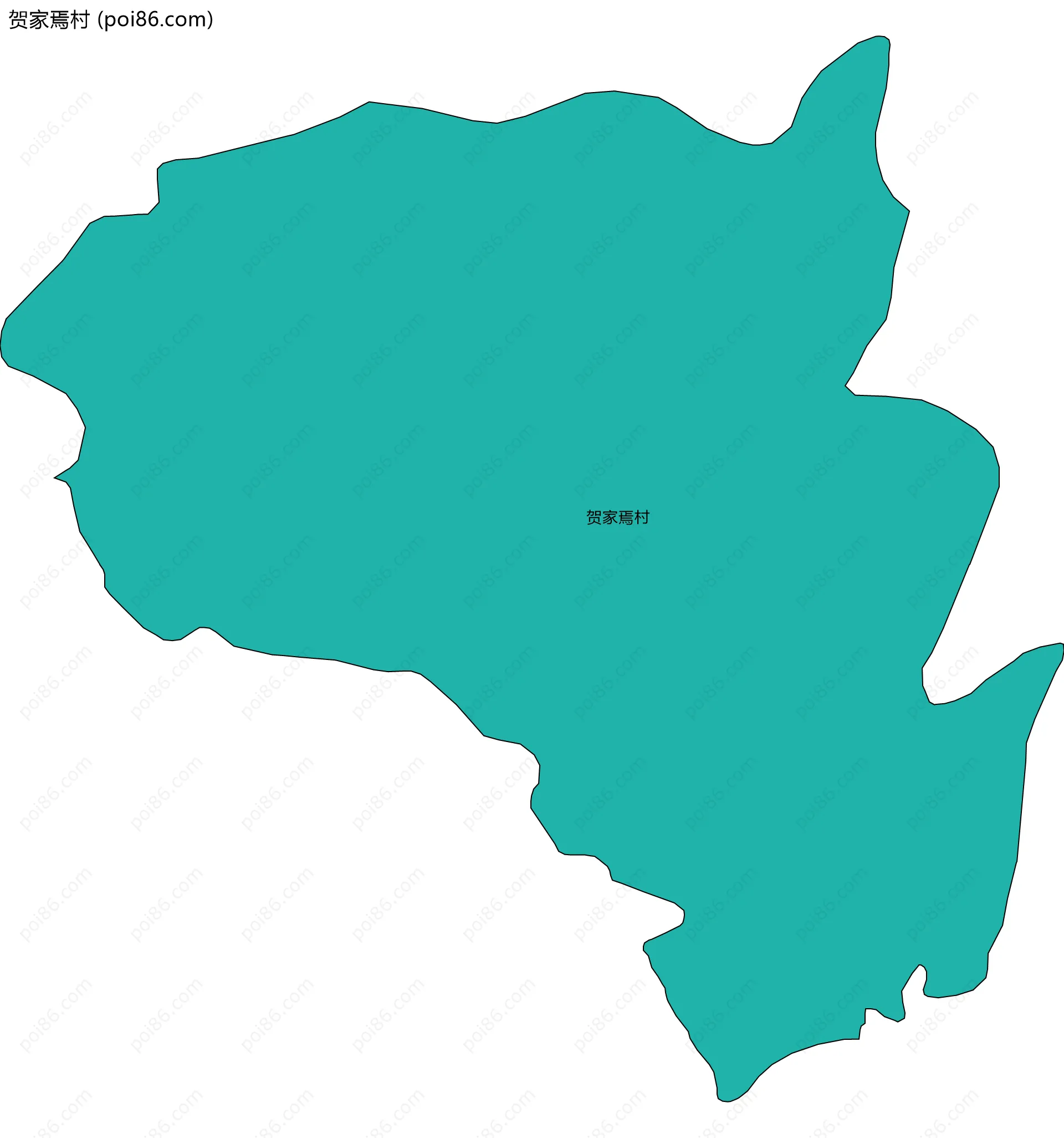 贺家焉村边界地图