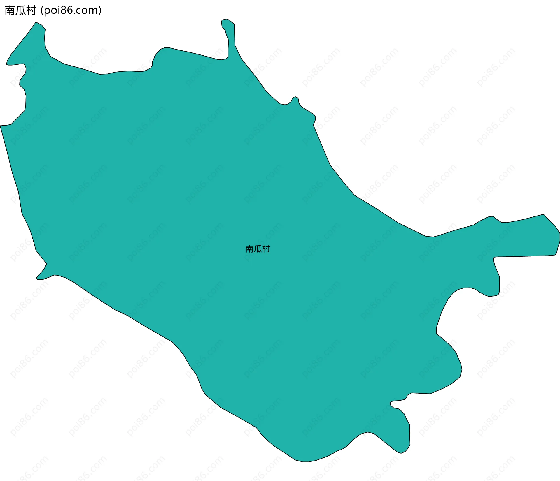 南瓜村边界地图