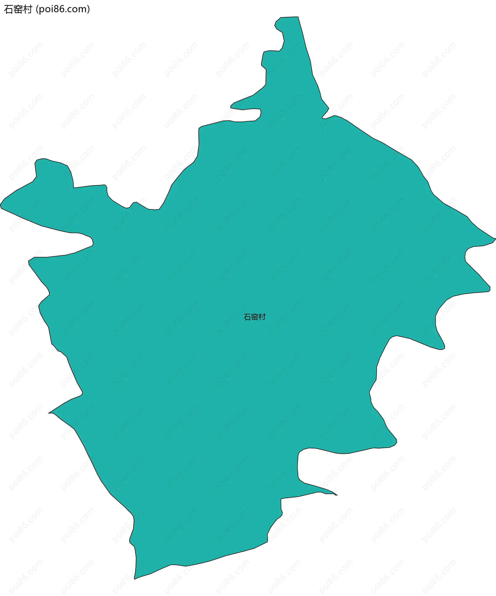 石窑村边界地图