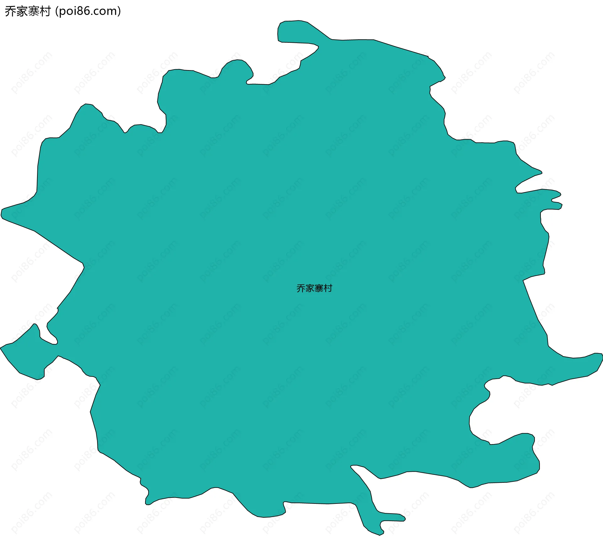 乔家寨村边界地图