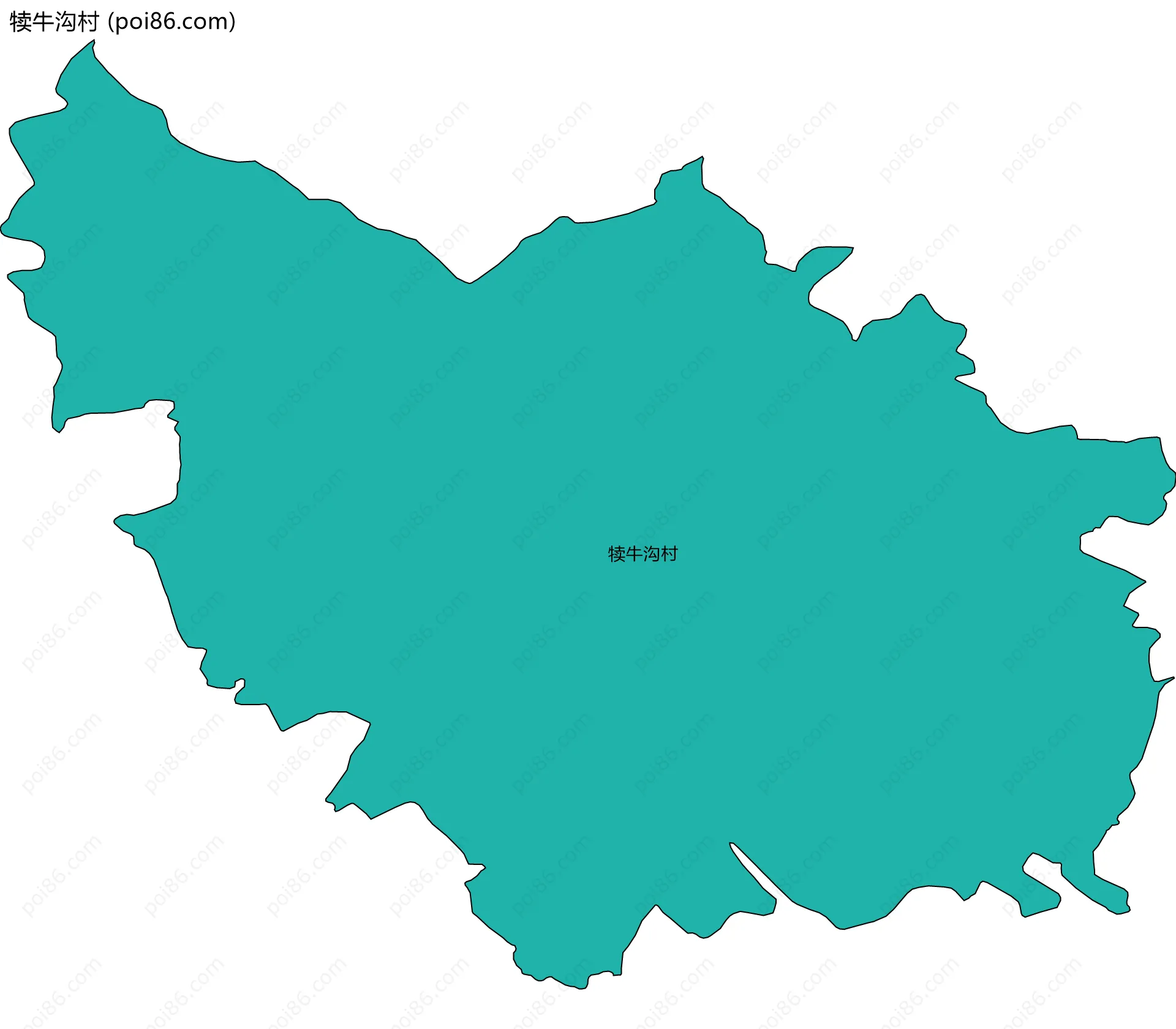 犊牛沟村边界地图