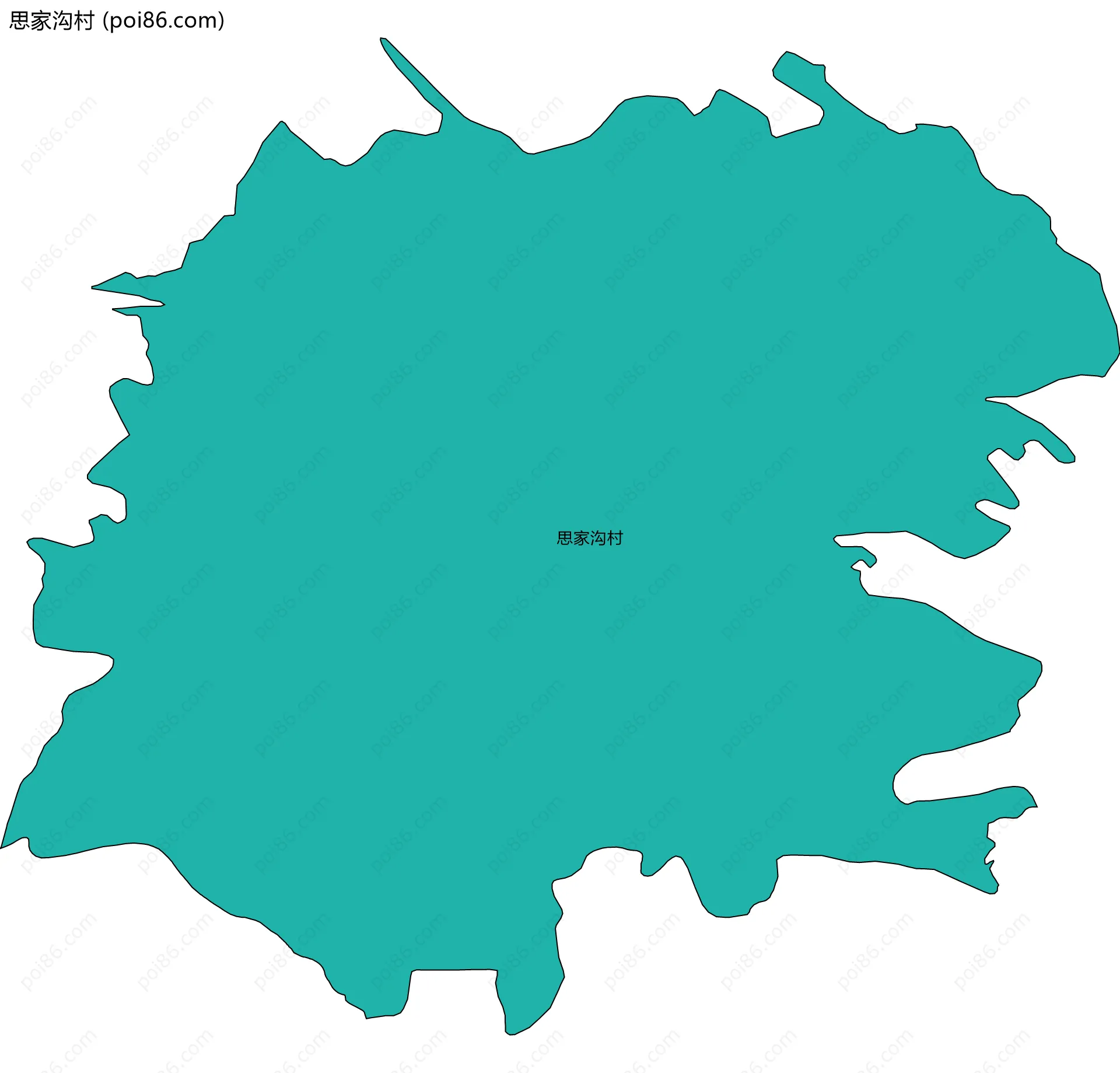 思家沟村边界地图