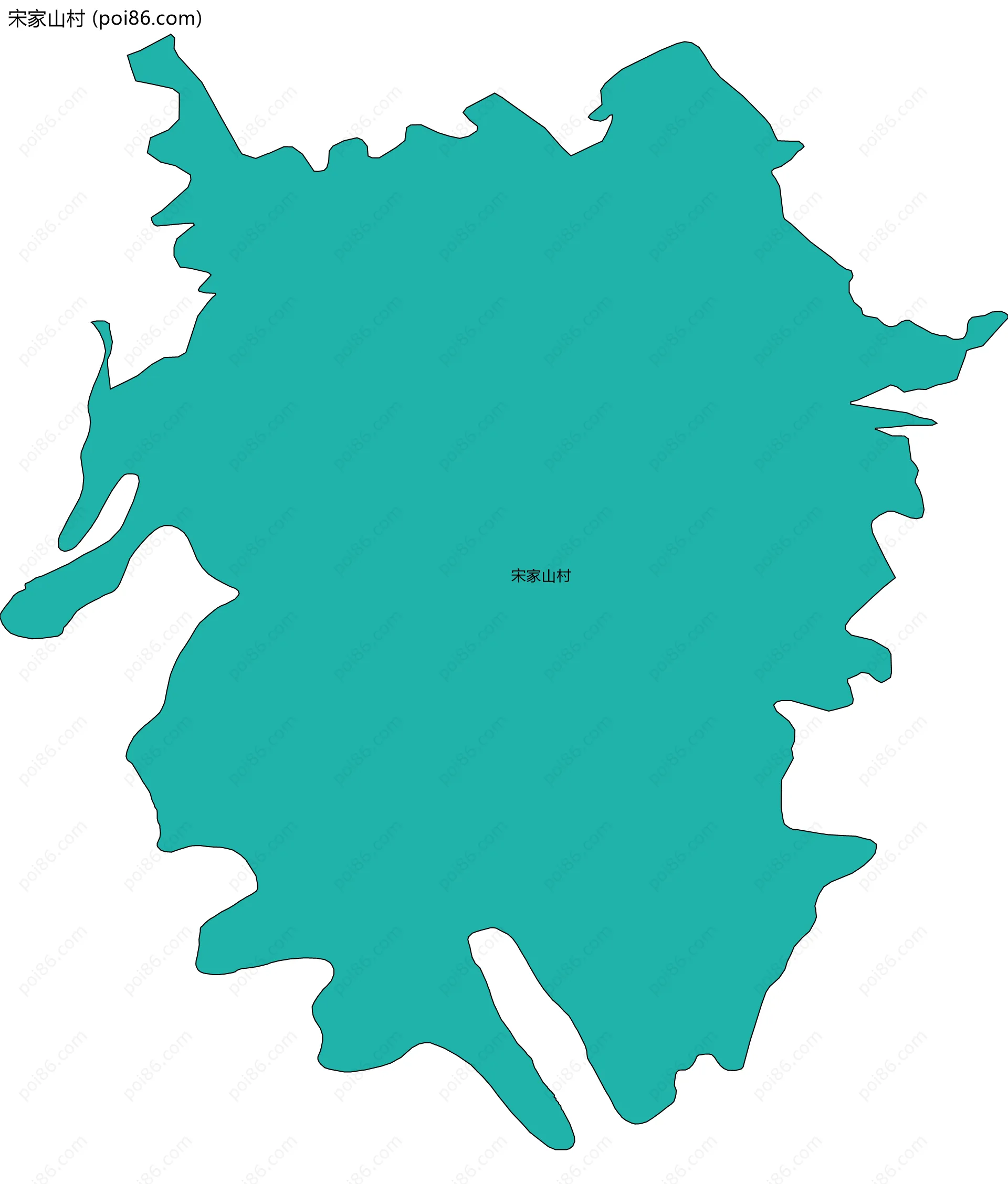 宋家山村边界地图