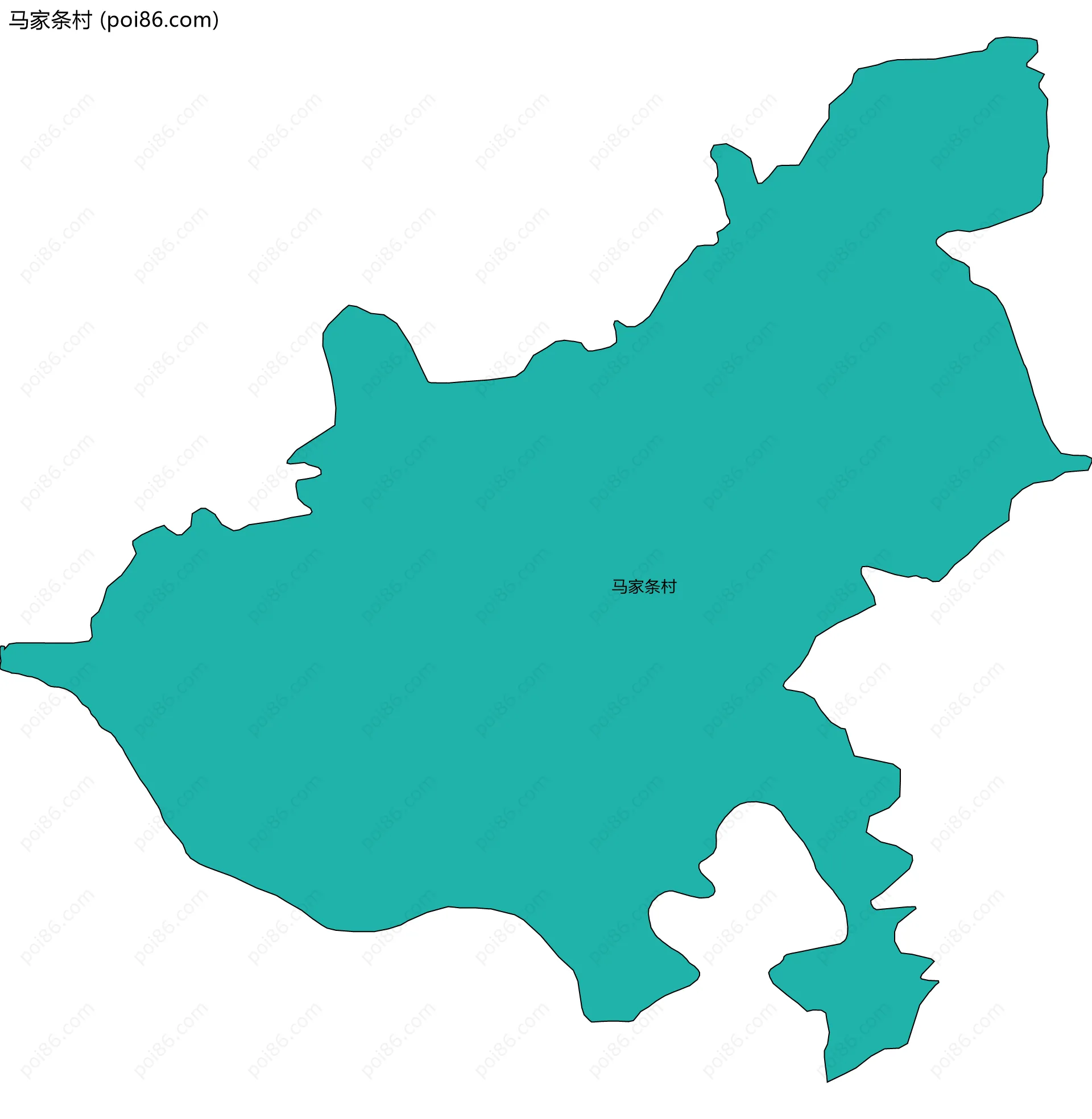 马家条村边界地图