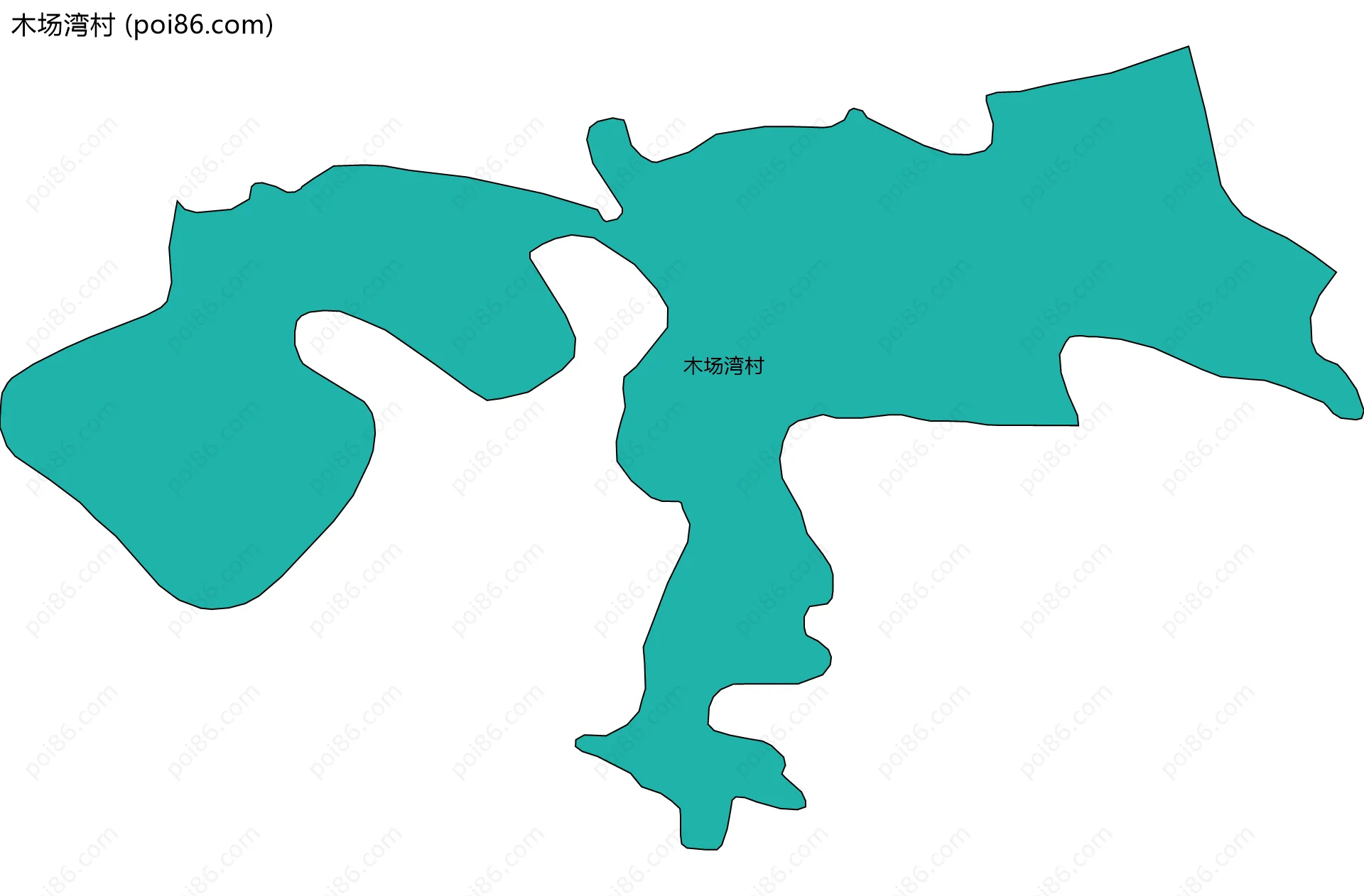木场湾村边界地图