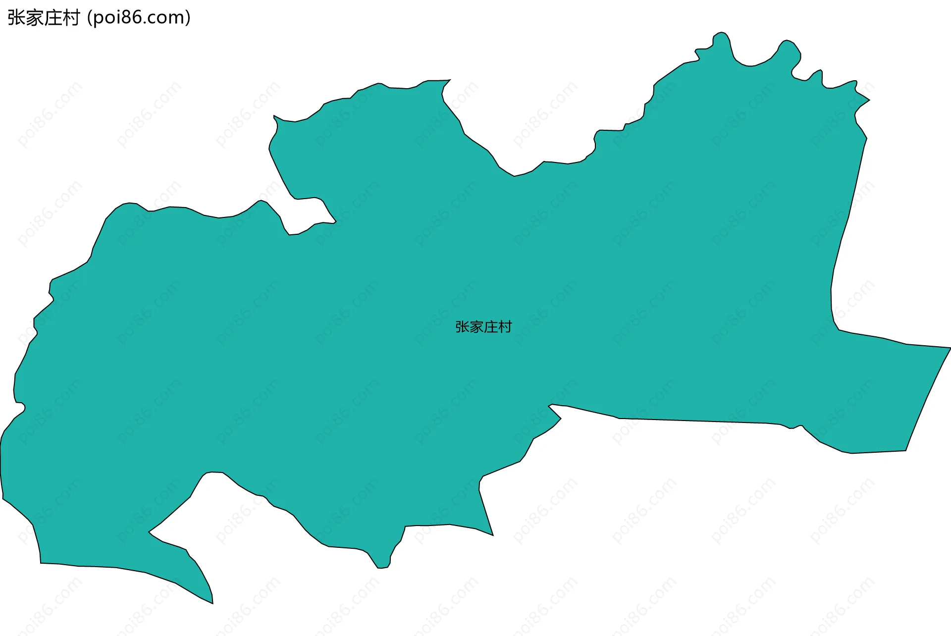 张家庄村边界地图