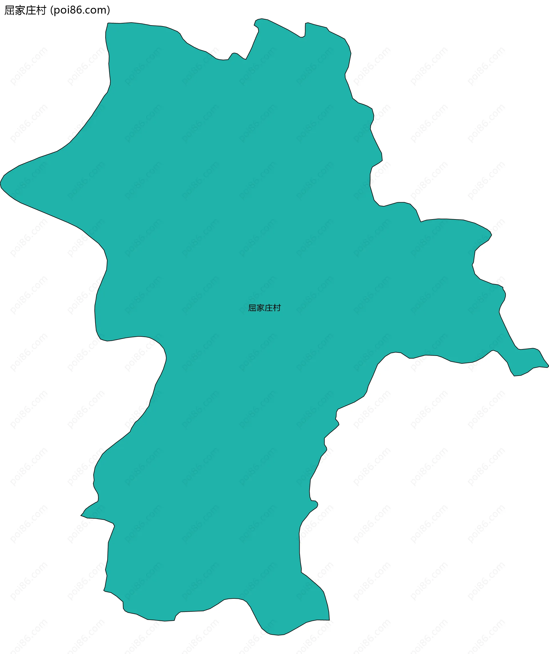 屈家庄村边界地图