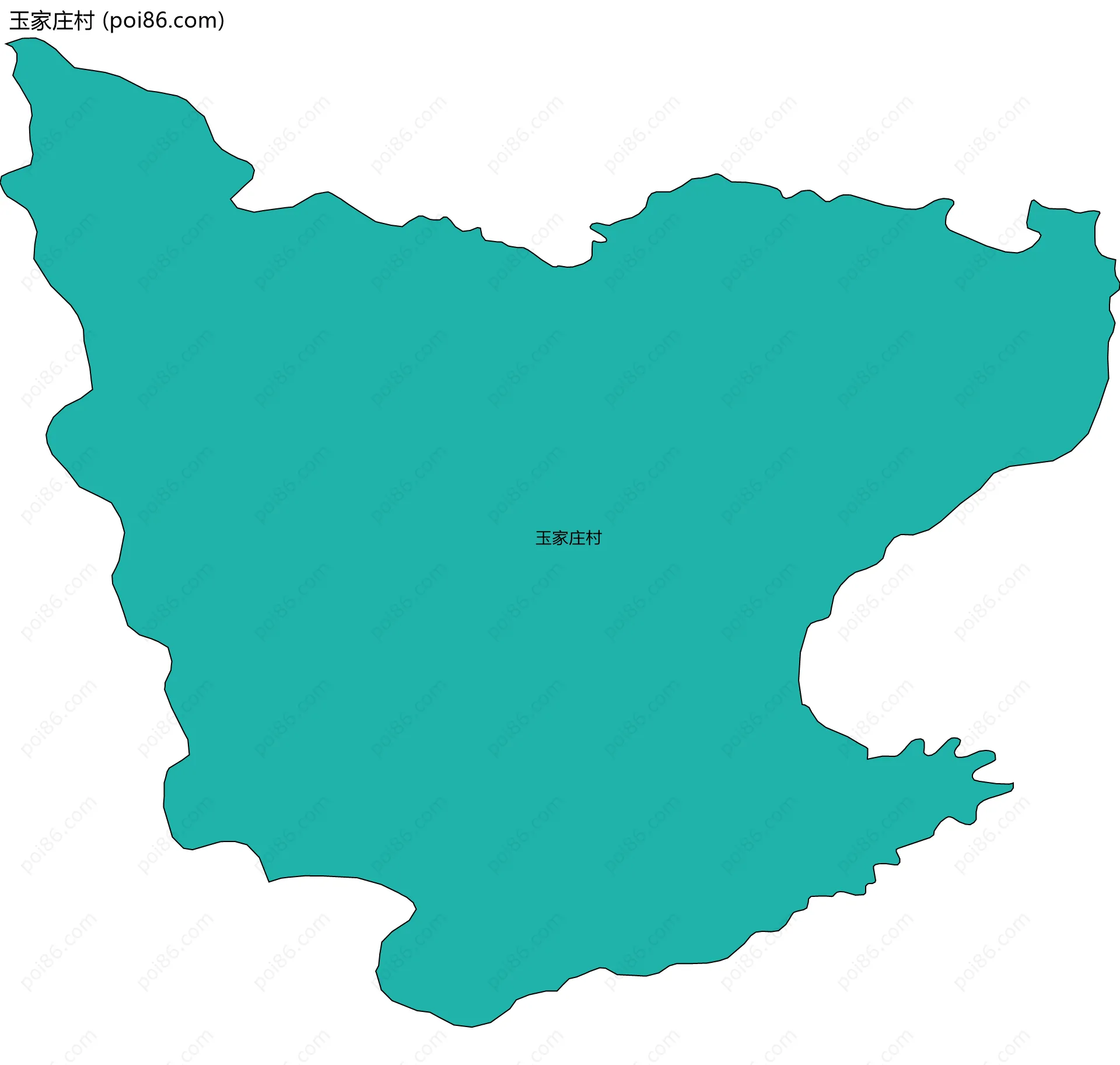玉家庄村边界地图