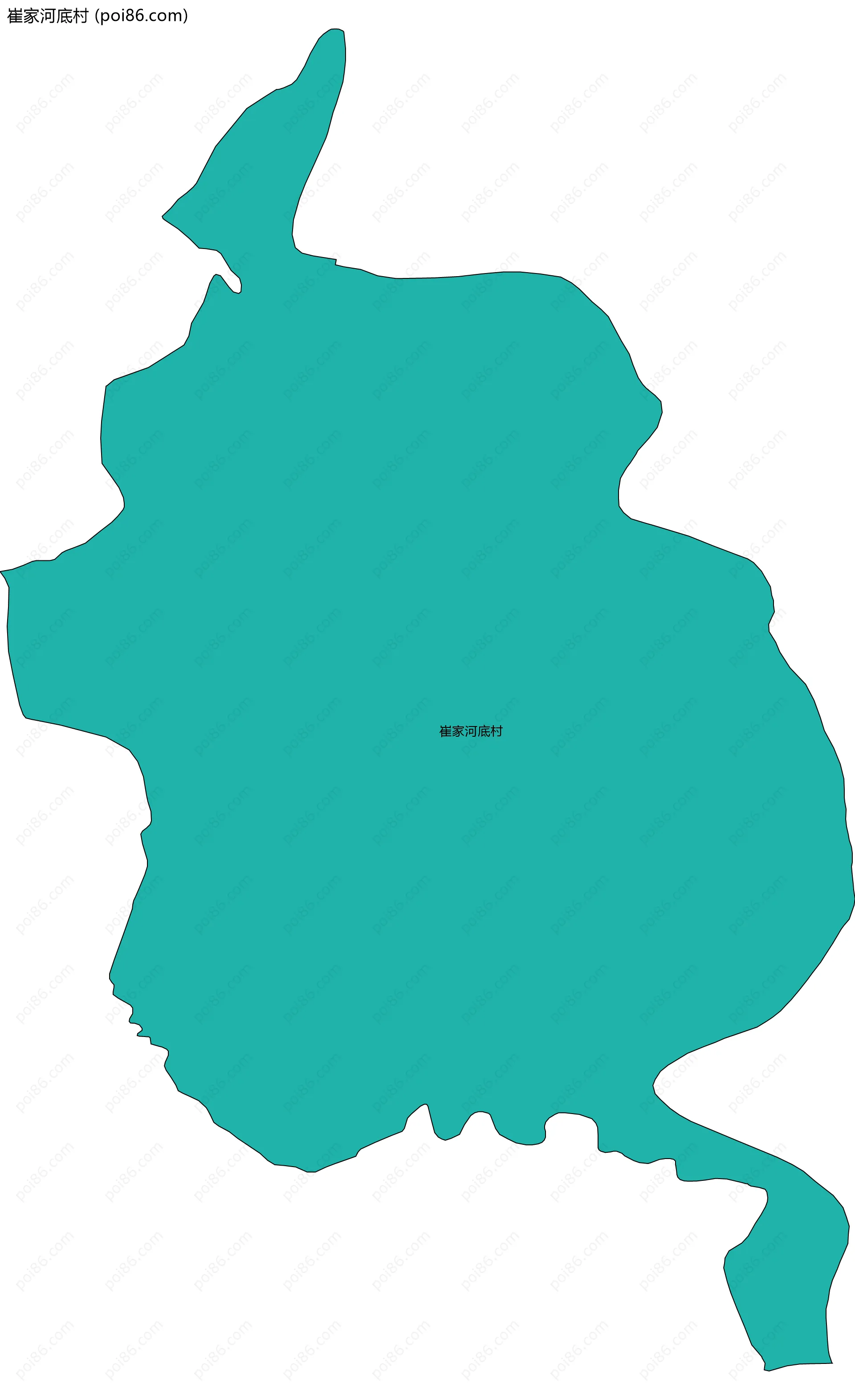 崔家河底村边界地图