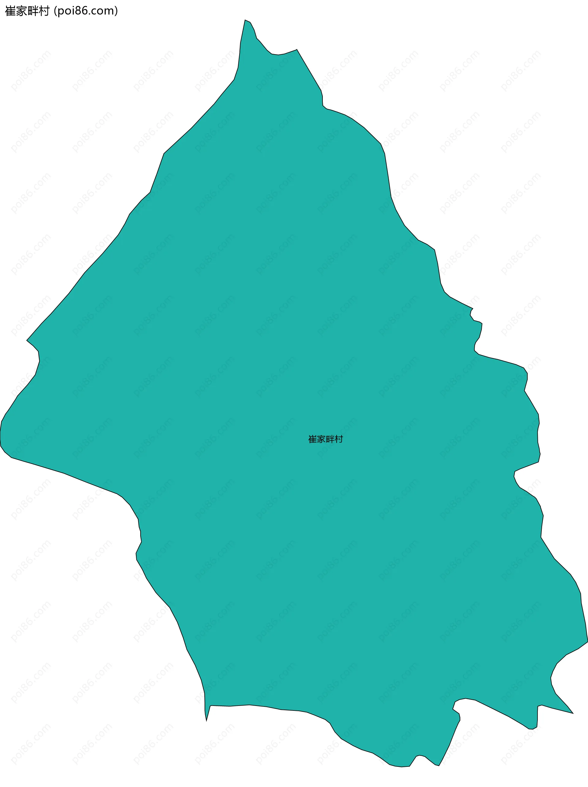 崔家畔村边界地图