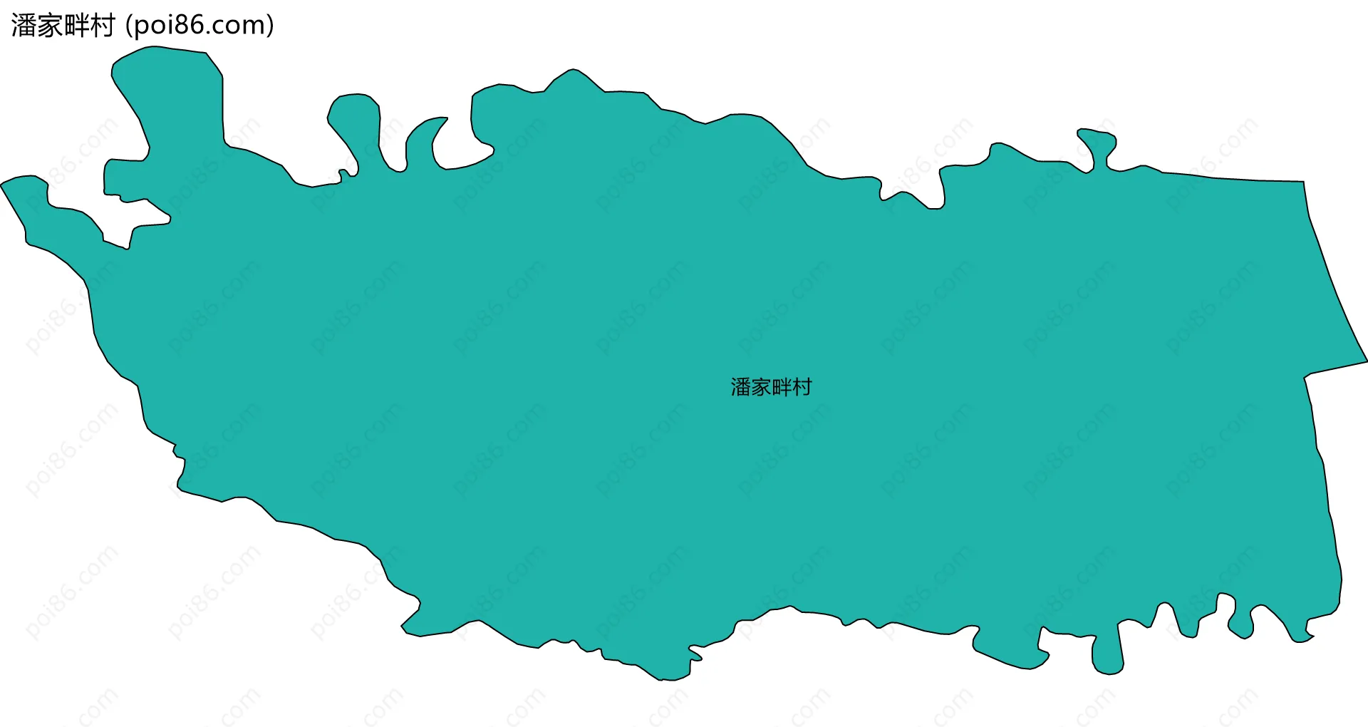 潘家畔村边界地图