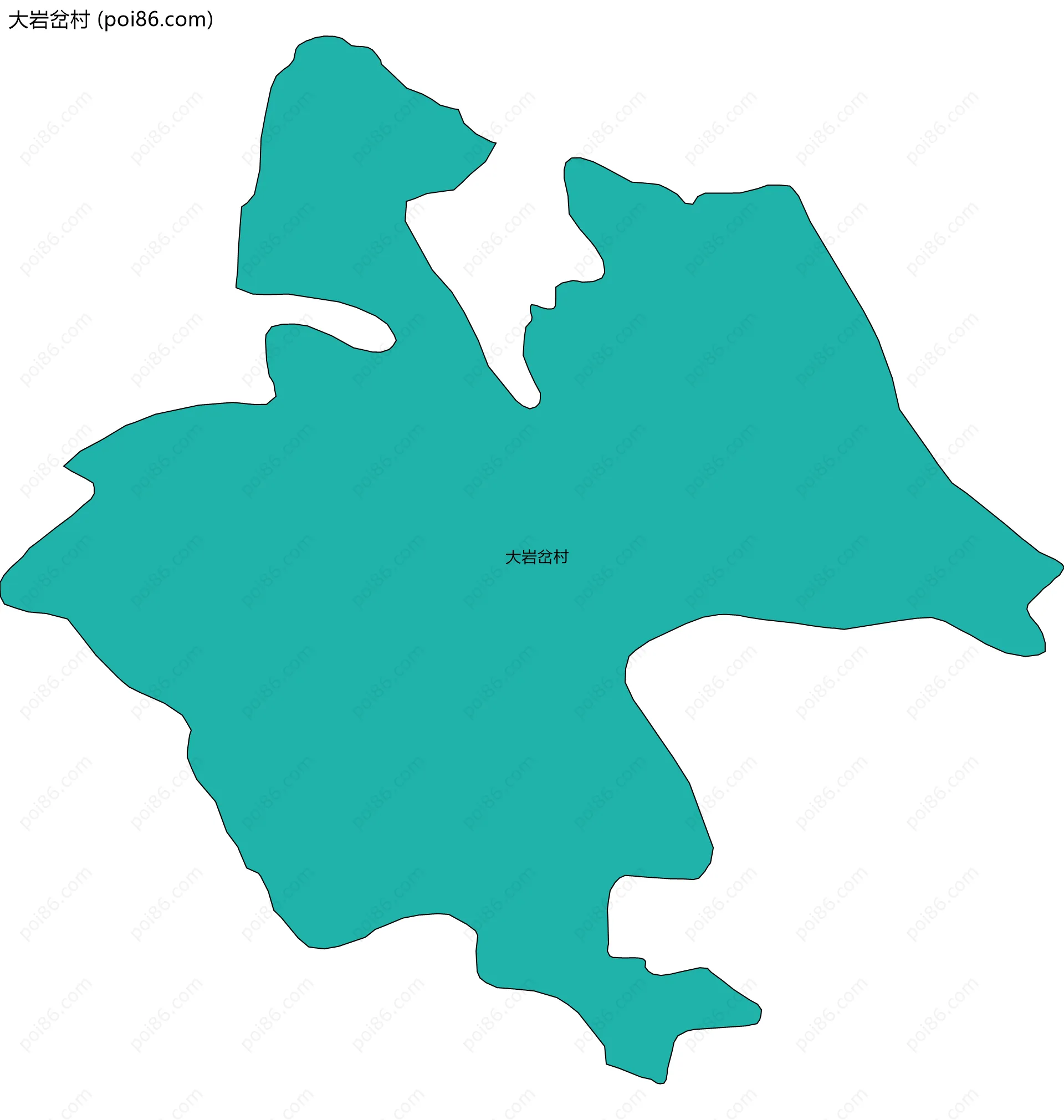 大岩岔村边界地图