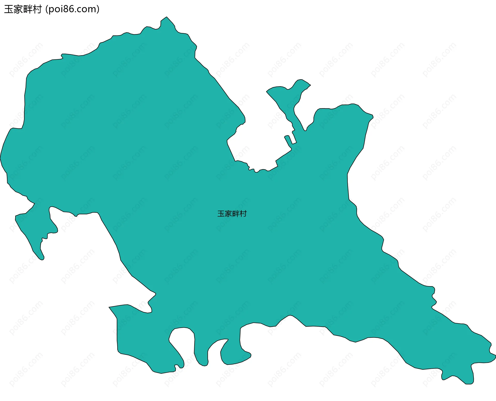 玉家畔村边界地图