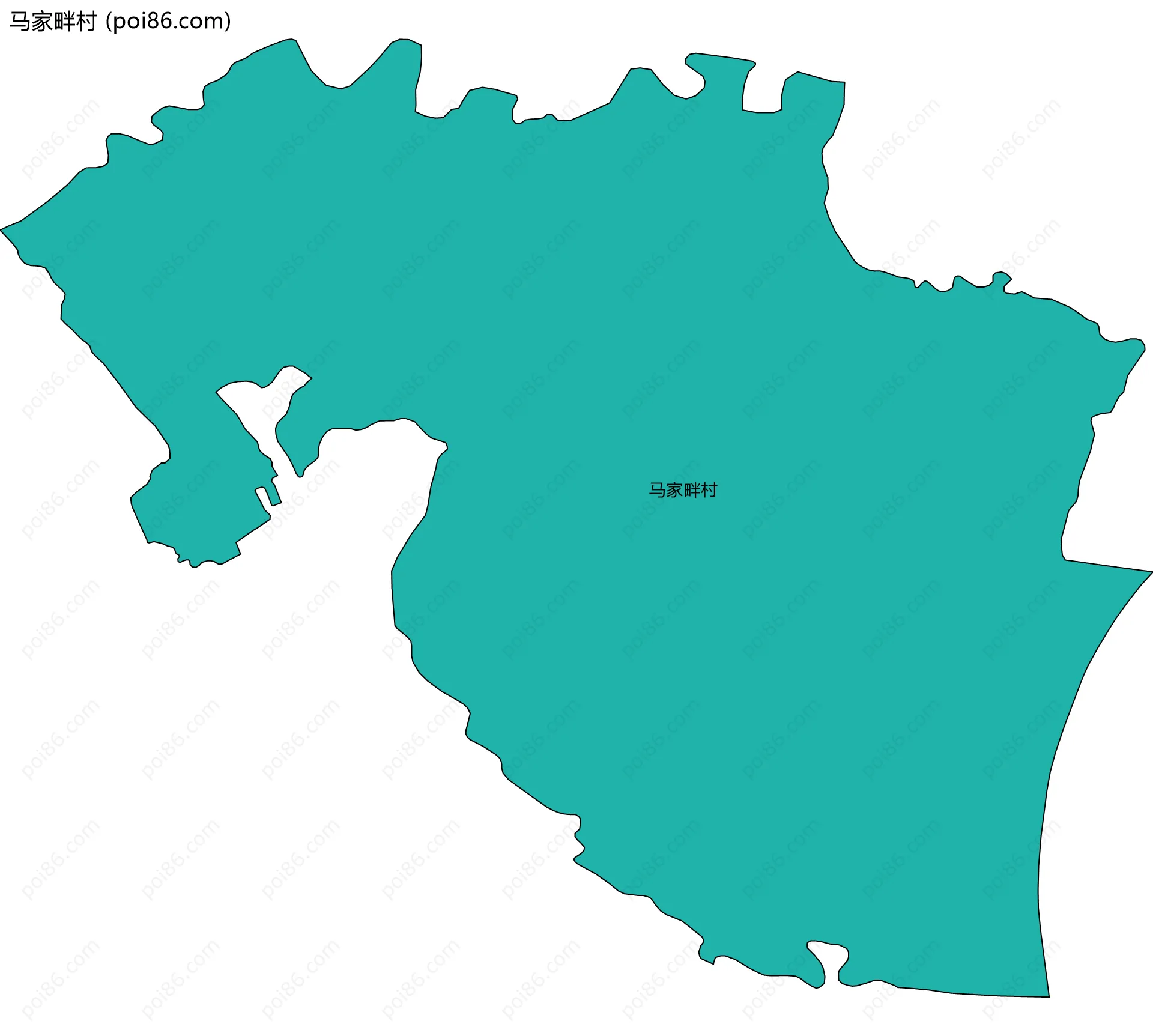 马家畔村边界地图