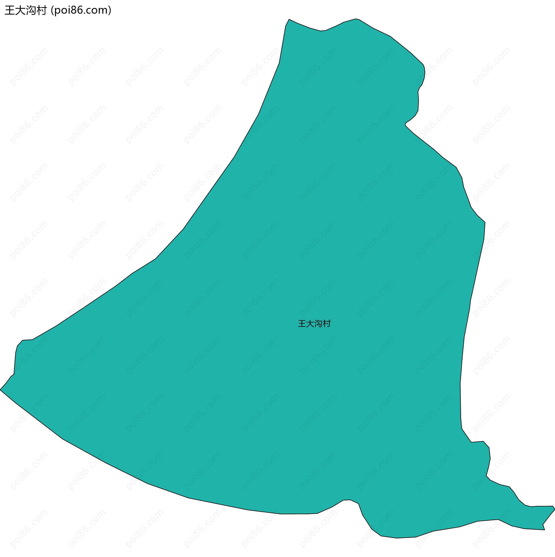 王大沟村边界地图