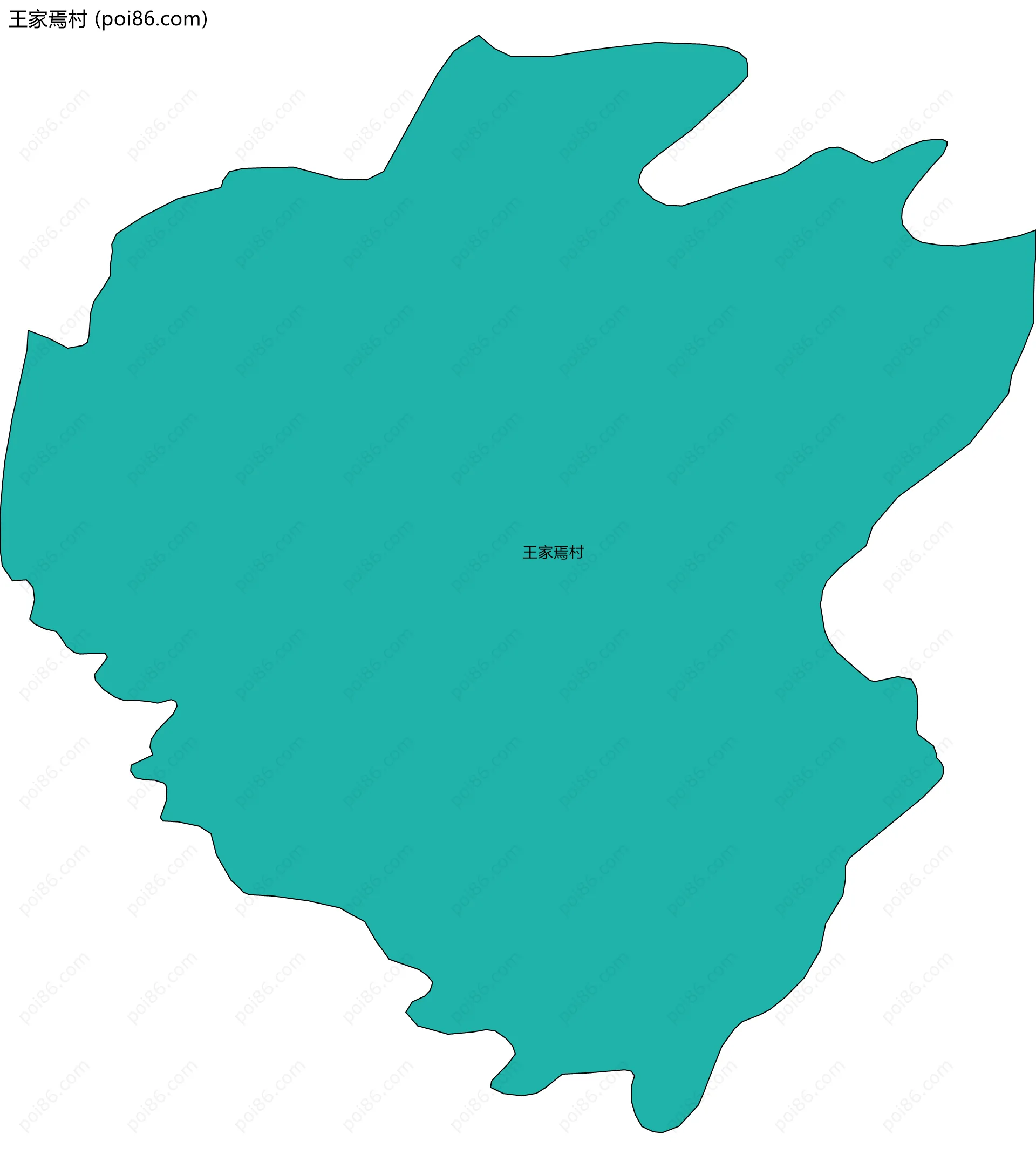 王家焉村边界地图