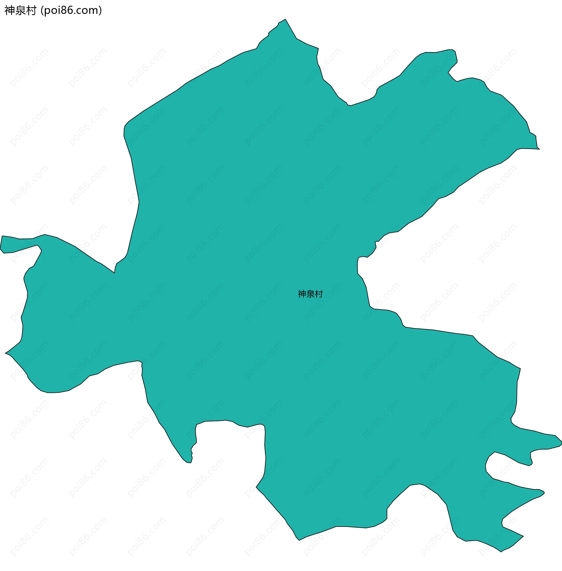 神泉村边界地图