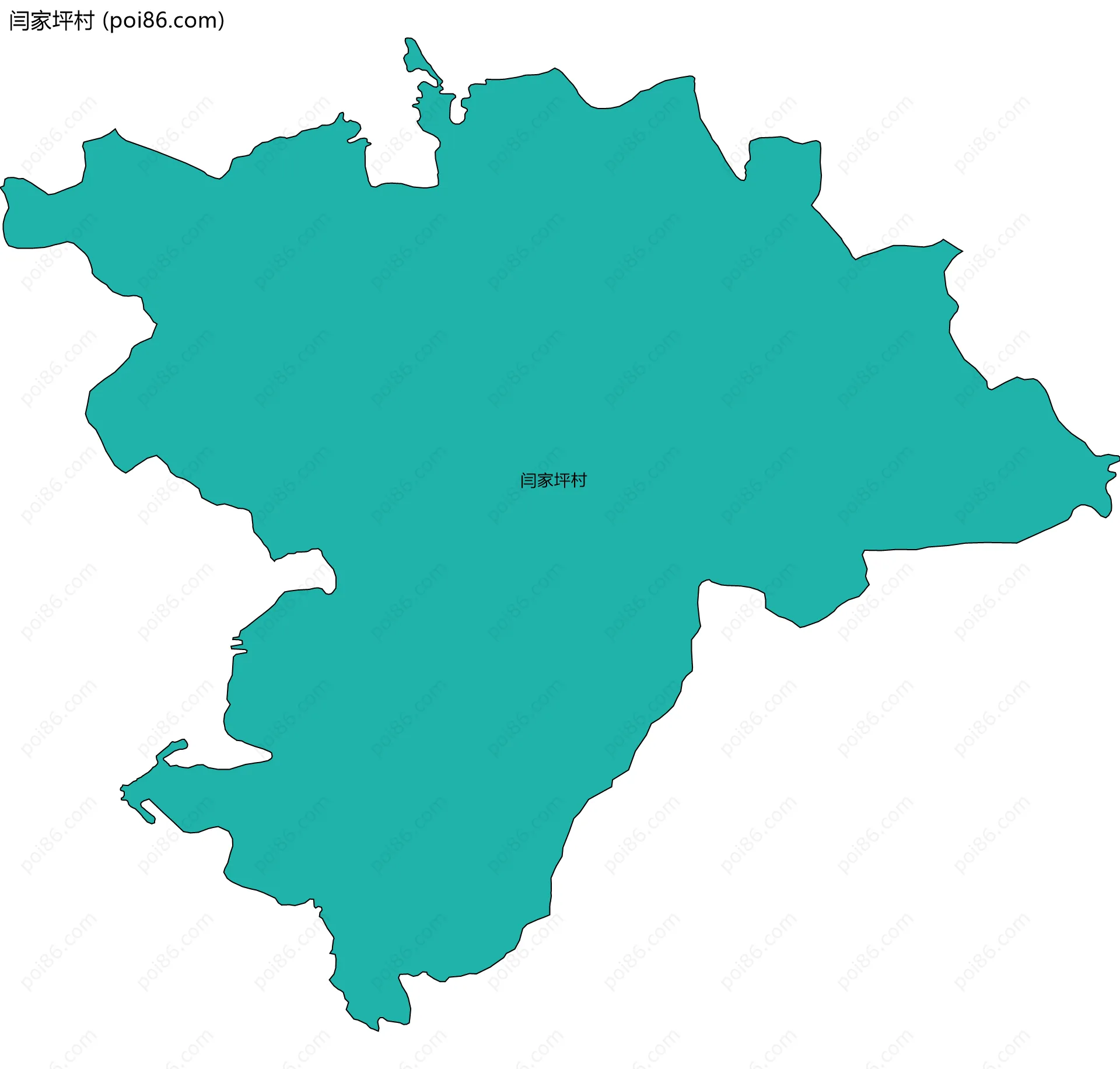 闫家坪村边界地图