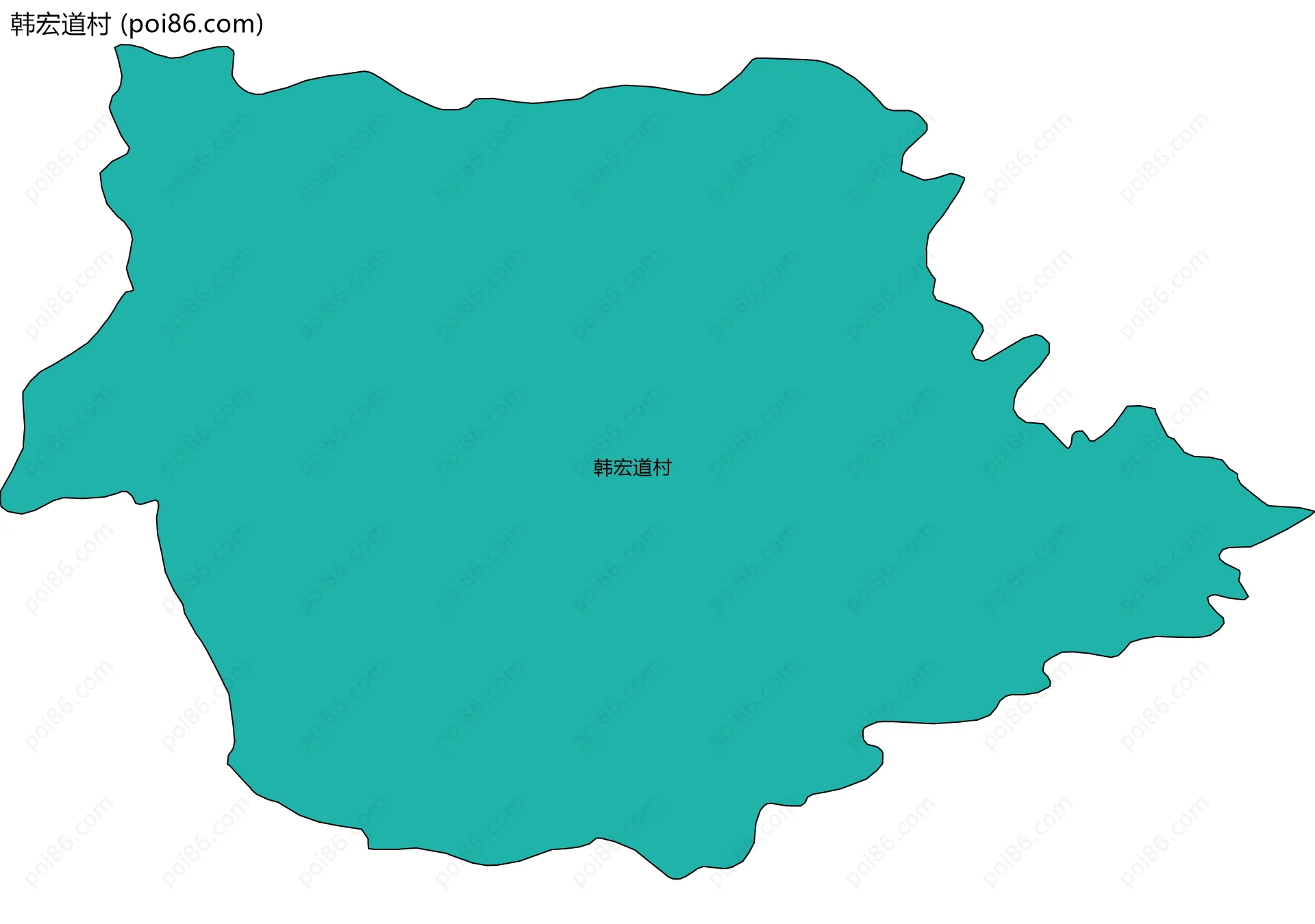 韩宏道村边界地图