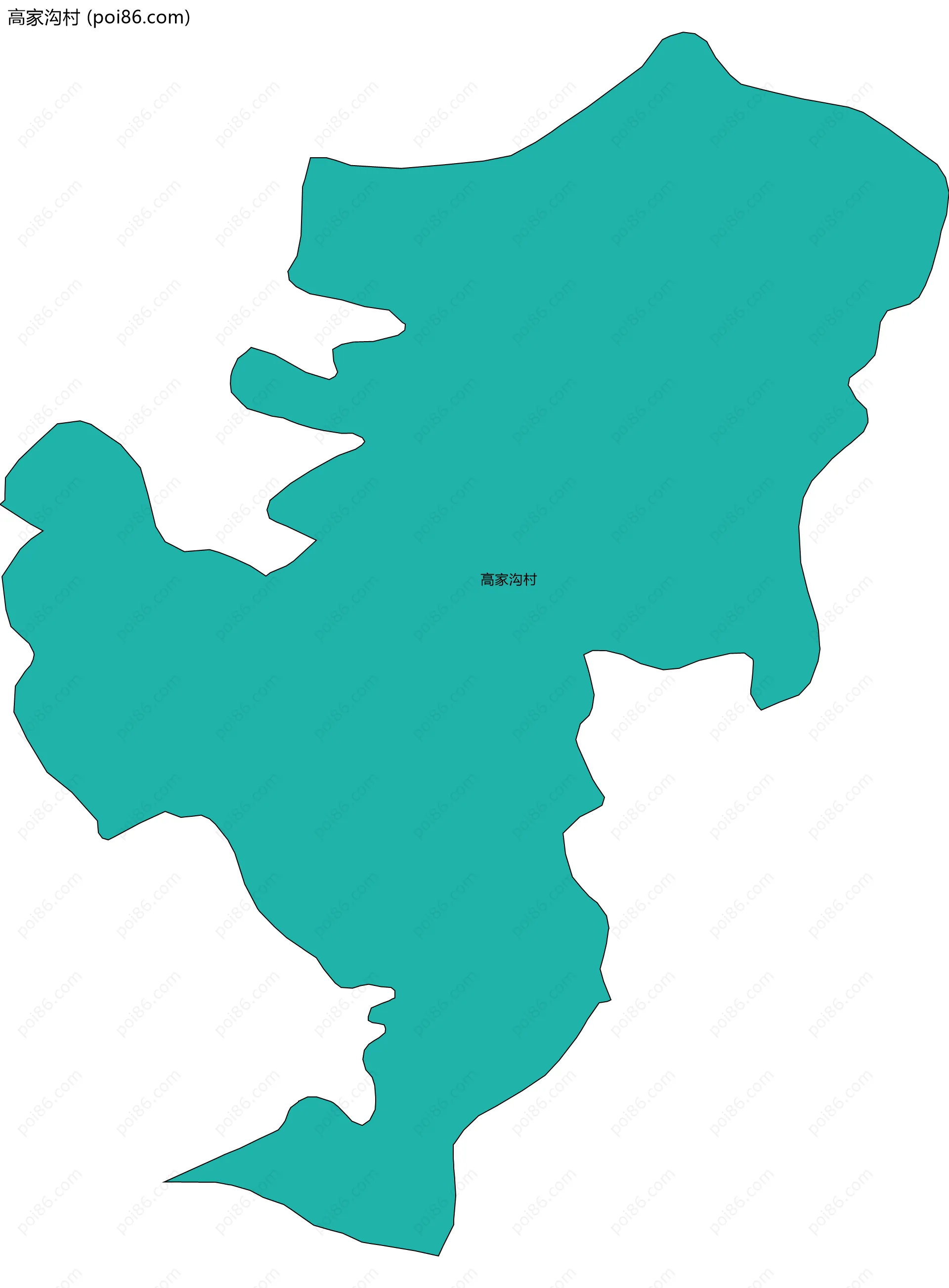 高家沟村边界地图