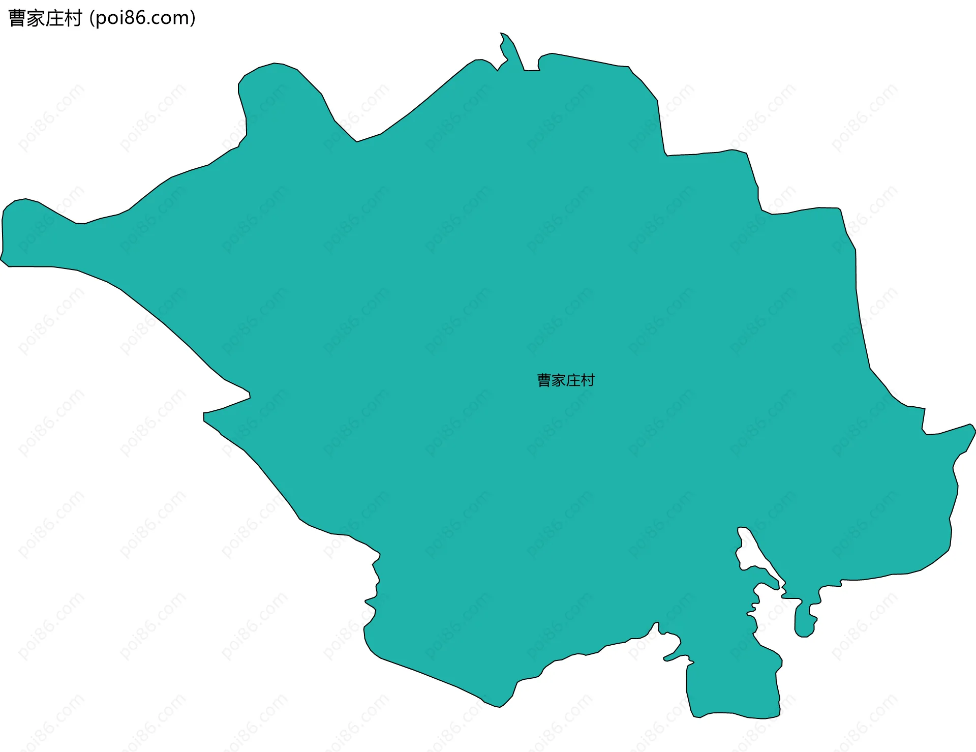 曹家庄村边界地图