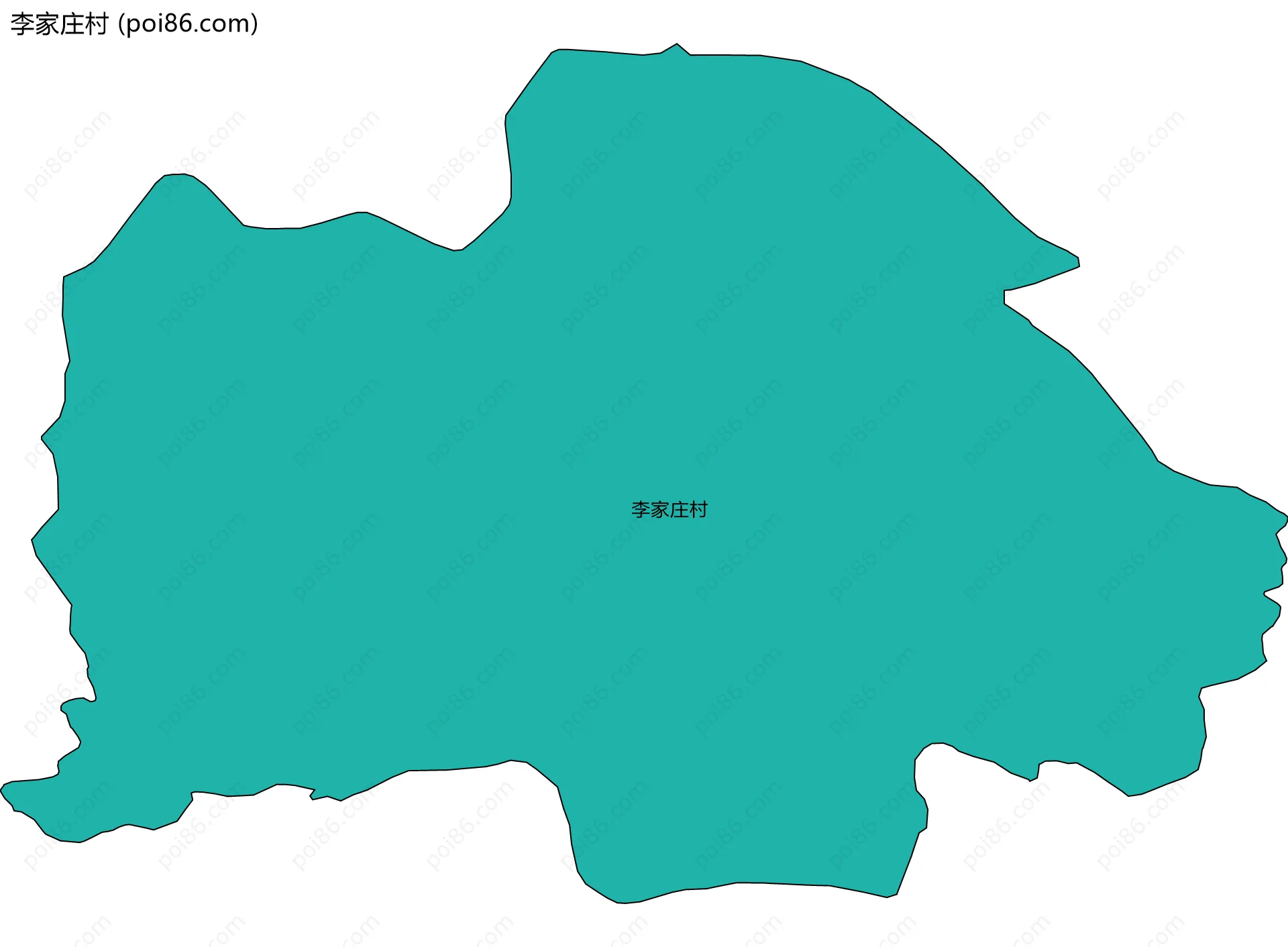 李家庄村边界地图